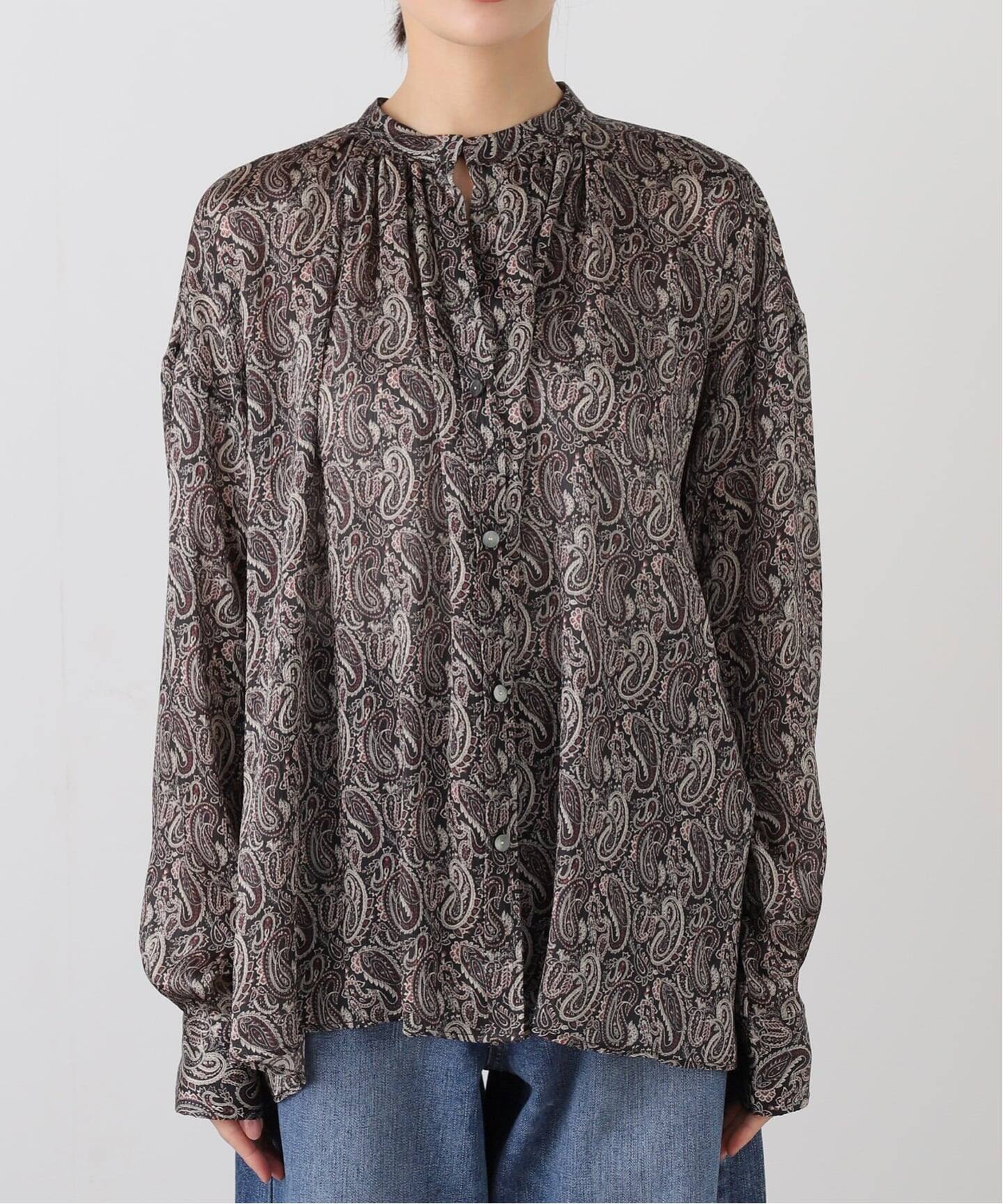 COUTURE D'ADAM/クチュールドアダム Stand Collar Dress Paisle