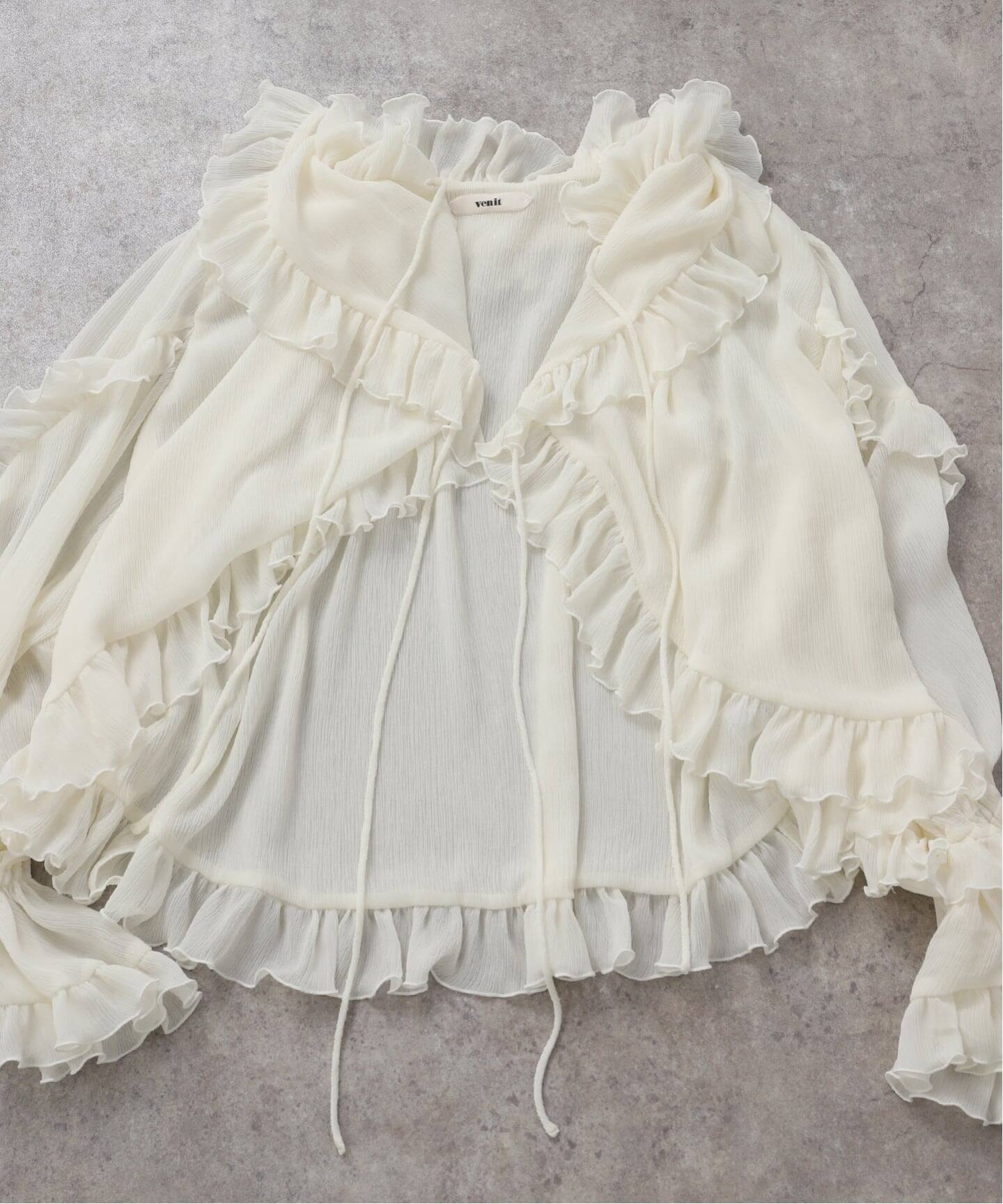 venit/ヴェニットFlower ブラウス venit/ヴェニット レースブラウス VEG-5533-B（シャツ／ブラウス