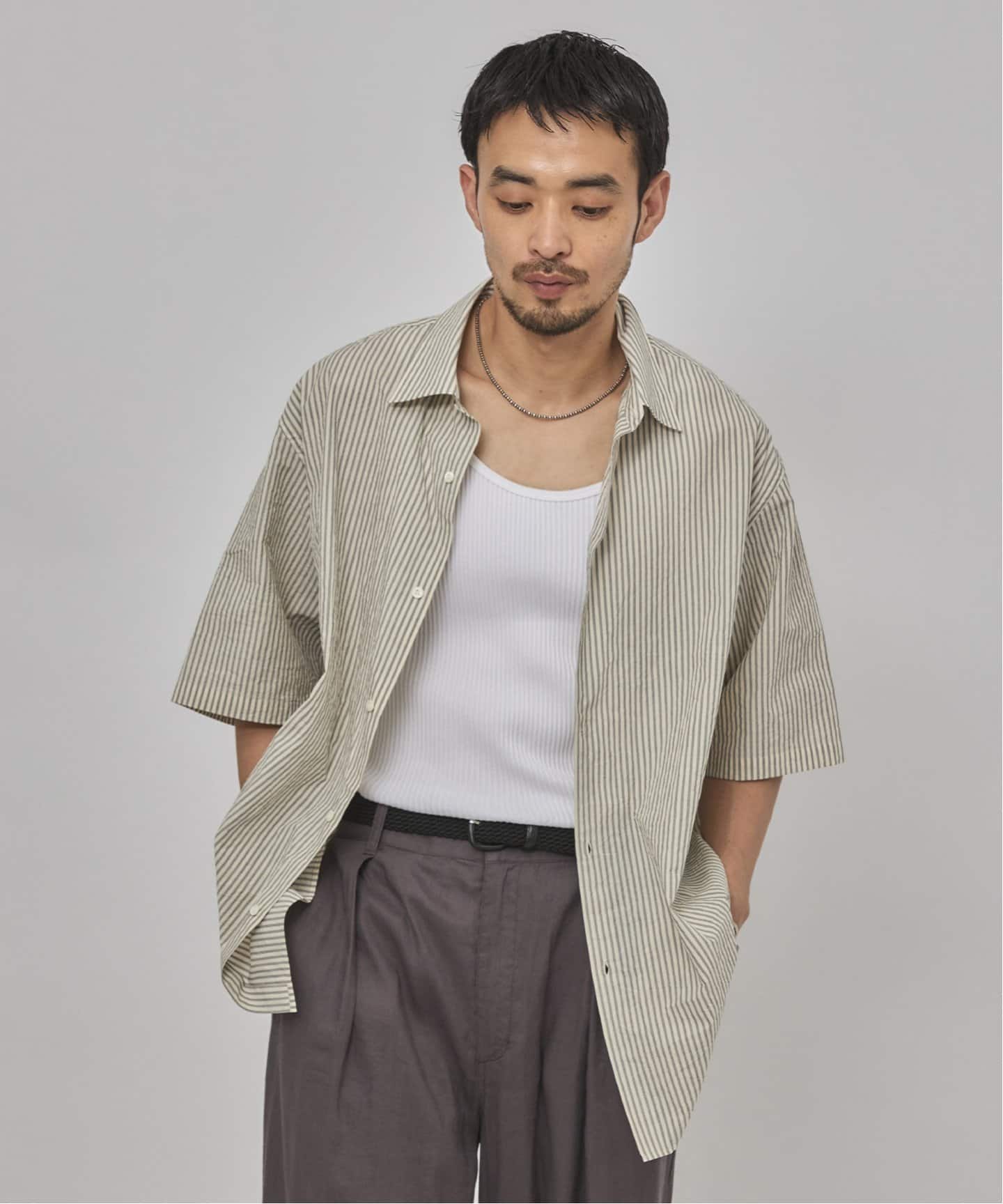 ETS.MATERIAUX(マテリオ) フレンチワーク ショートスリーブシャツ
