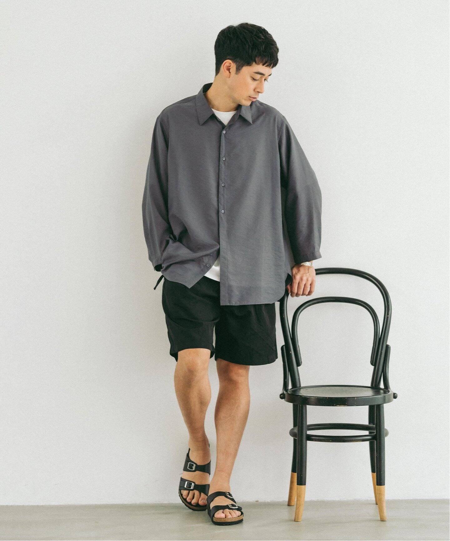 シアー バンブー 8分袖 レギュラーシャツ（シャツ／ブラウス