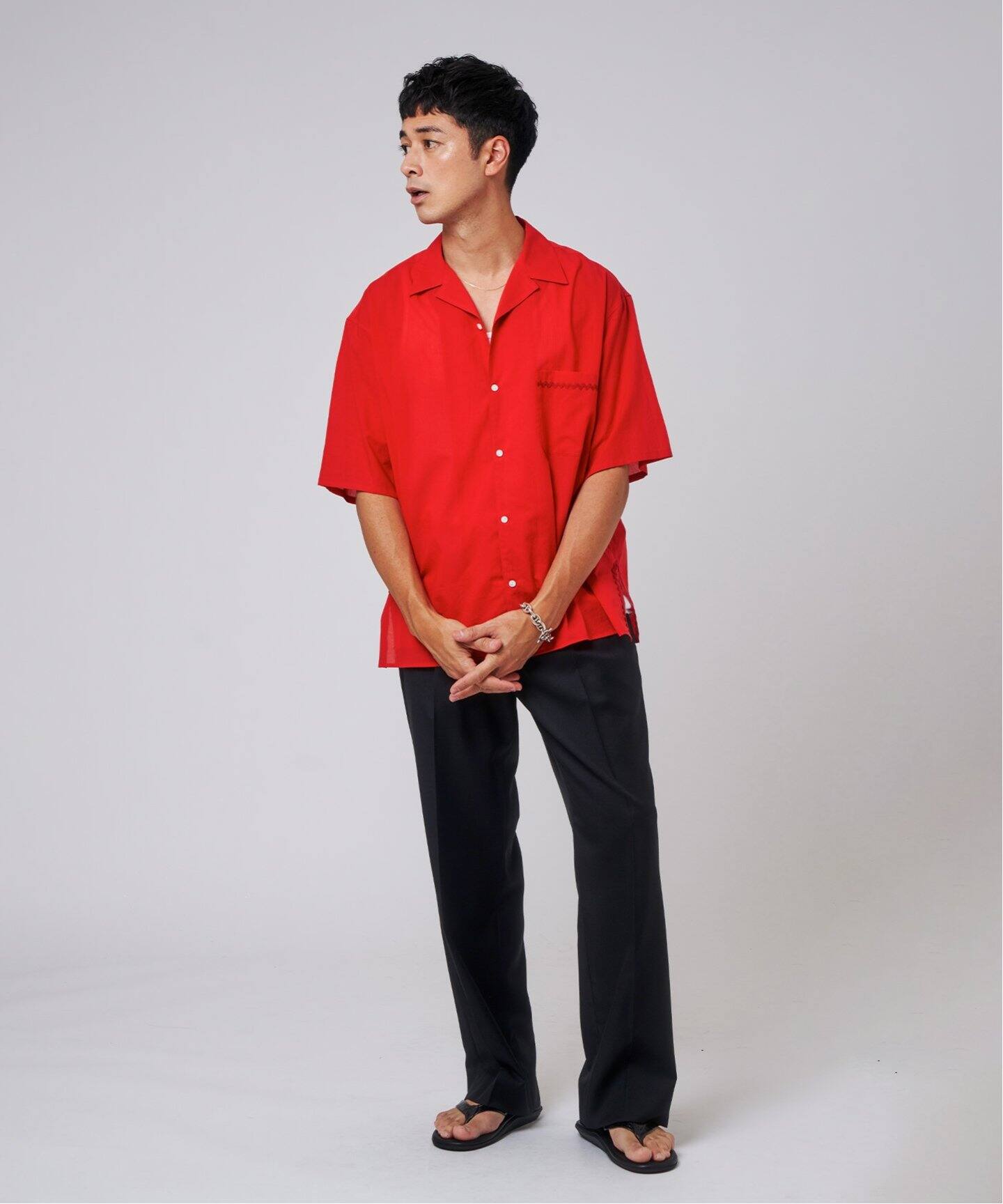 E.コットン ローン オープン シャツ（シャツ／ブラウス）｜EDIFICE