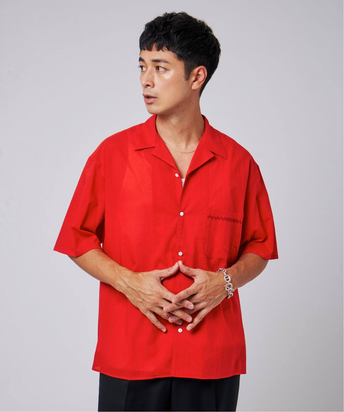 E.コットン ローン オープン シャツ（シャツ／ブラウス）｜EDIFICE