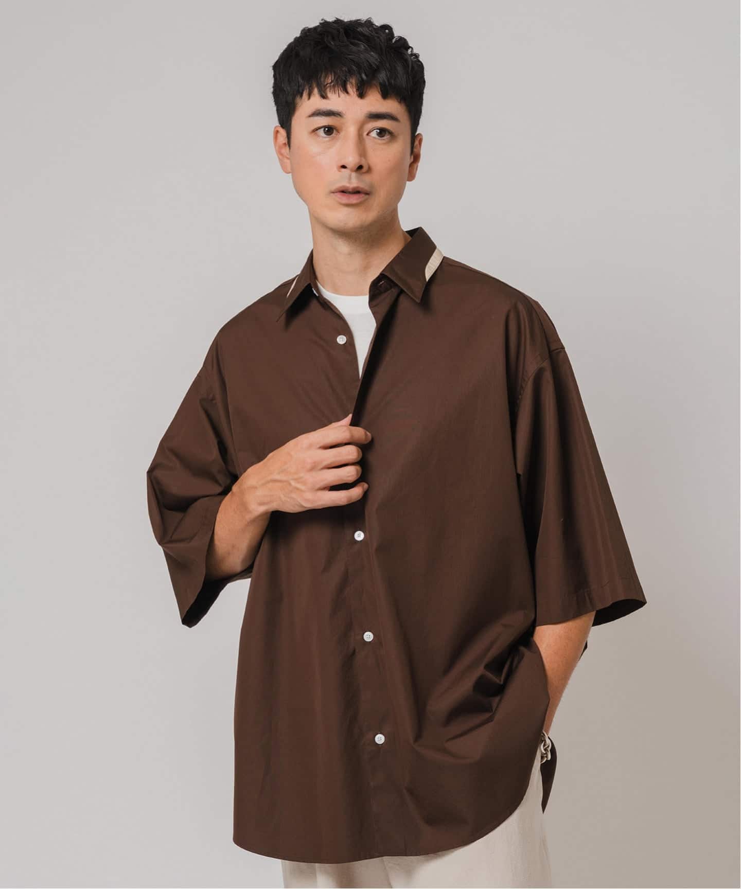 BICOLOR ハーフスリーブ シャツ（シャツ／ブラウス）｜EDIFICE