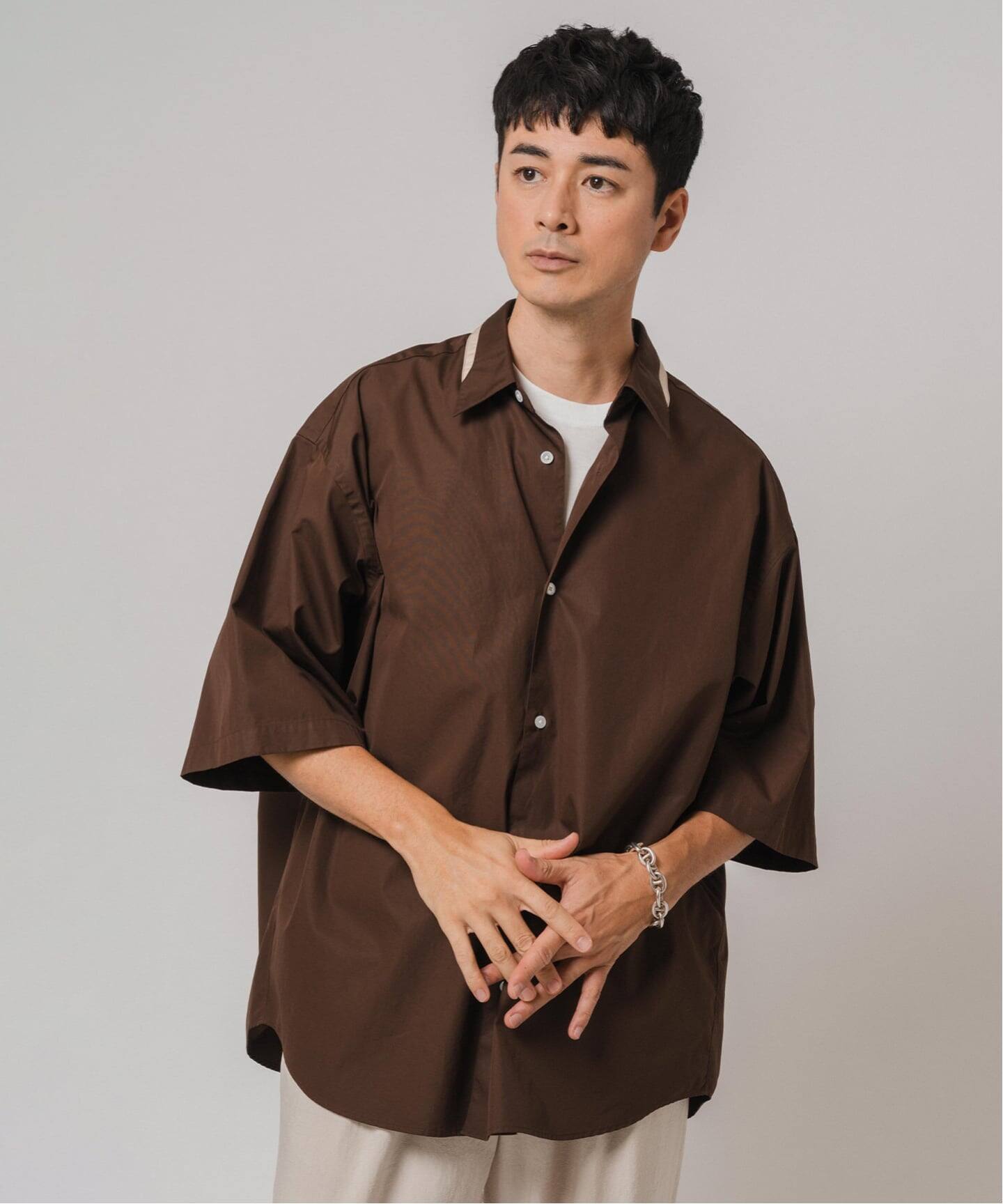 【新品】Deuxieme Classe conventional シャツ 茶 新品】Deuxieme Classe conventional シャツ 茶