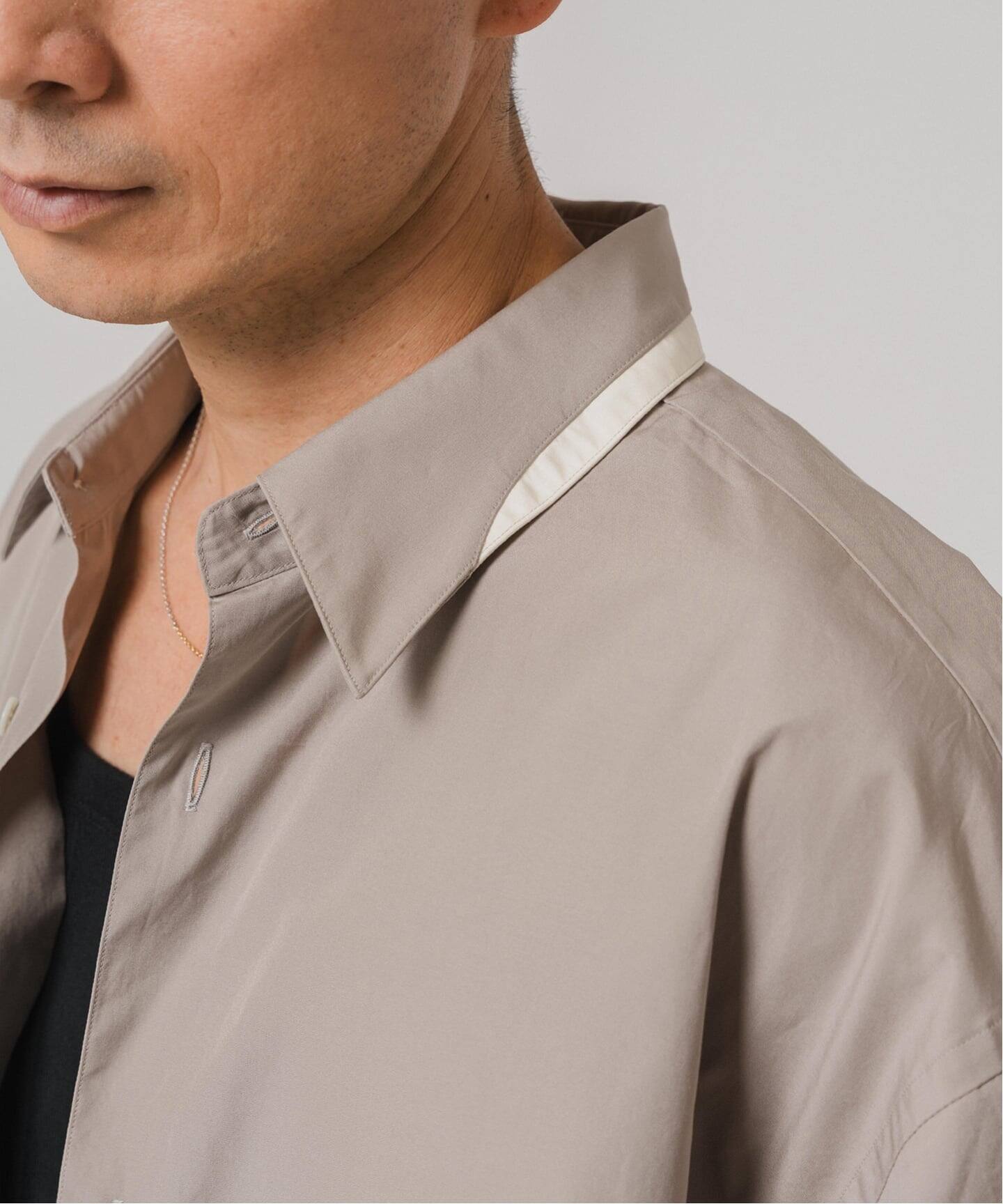 【BEIGE】<ATTISESSION>エンブロイダリー ハーフスリーブ シャツ ATTISESSION＞エンブロイダリー ハーフスリーブ シャツ