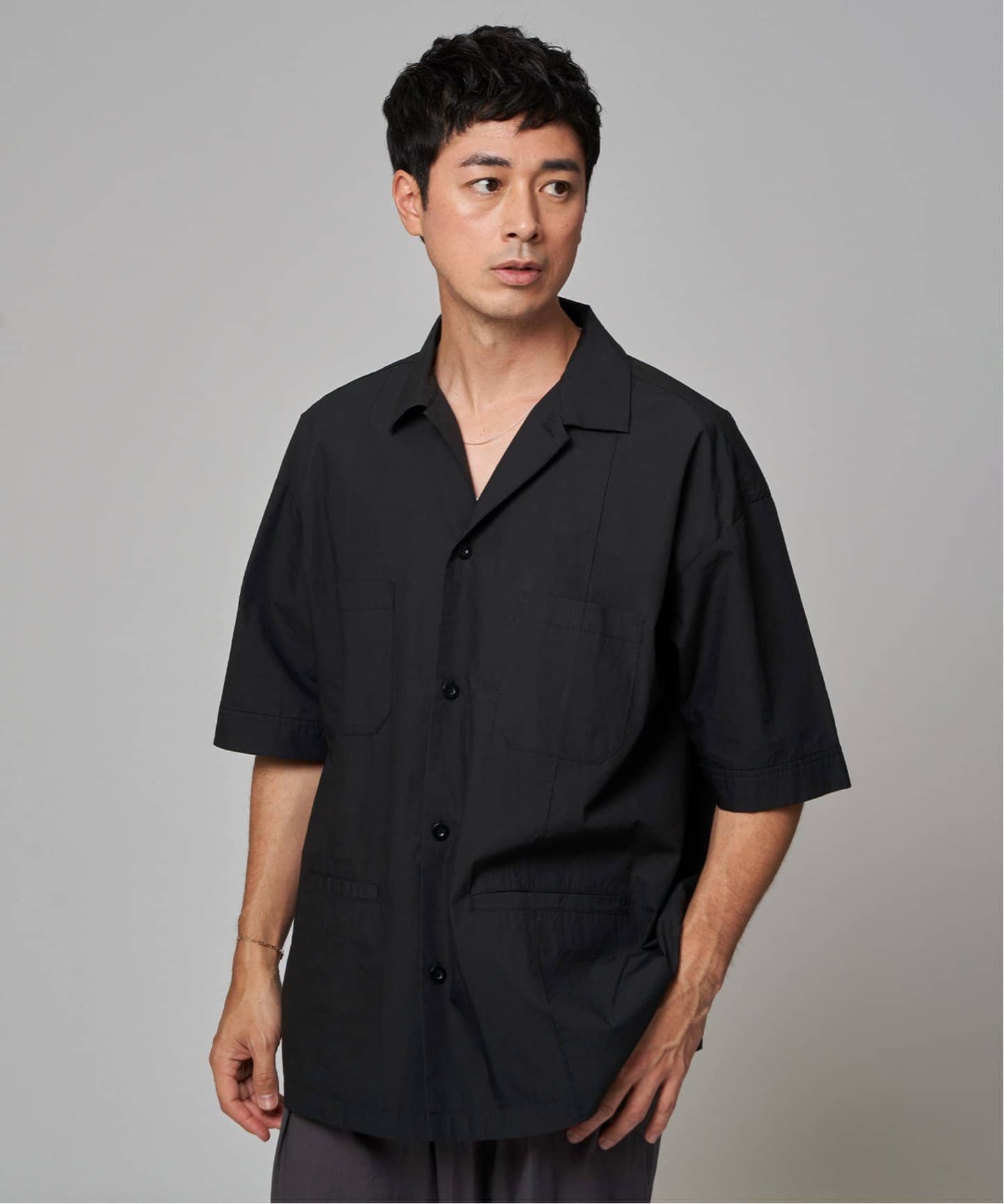 STANDARD CALIFORNIA キューバシャツ　ブラック　M スタンダードカリフォルニアキューバシャツ