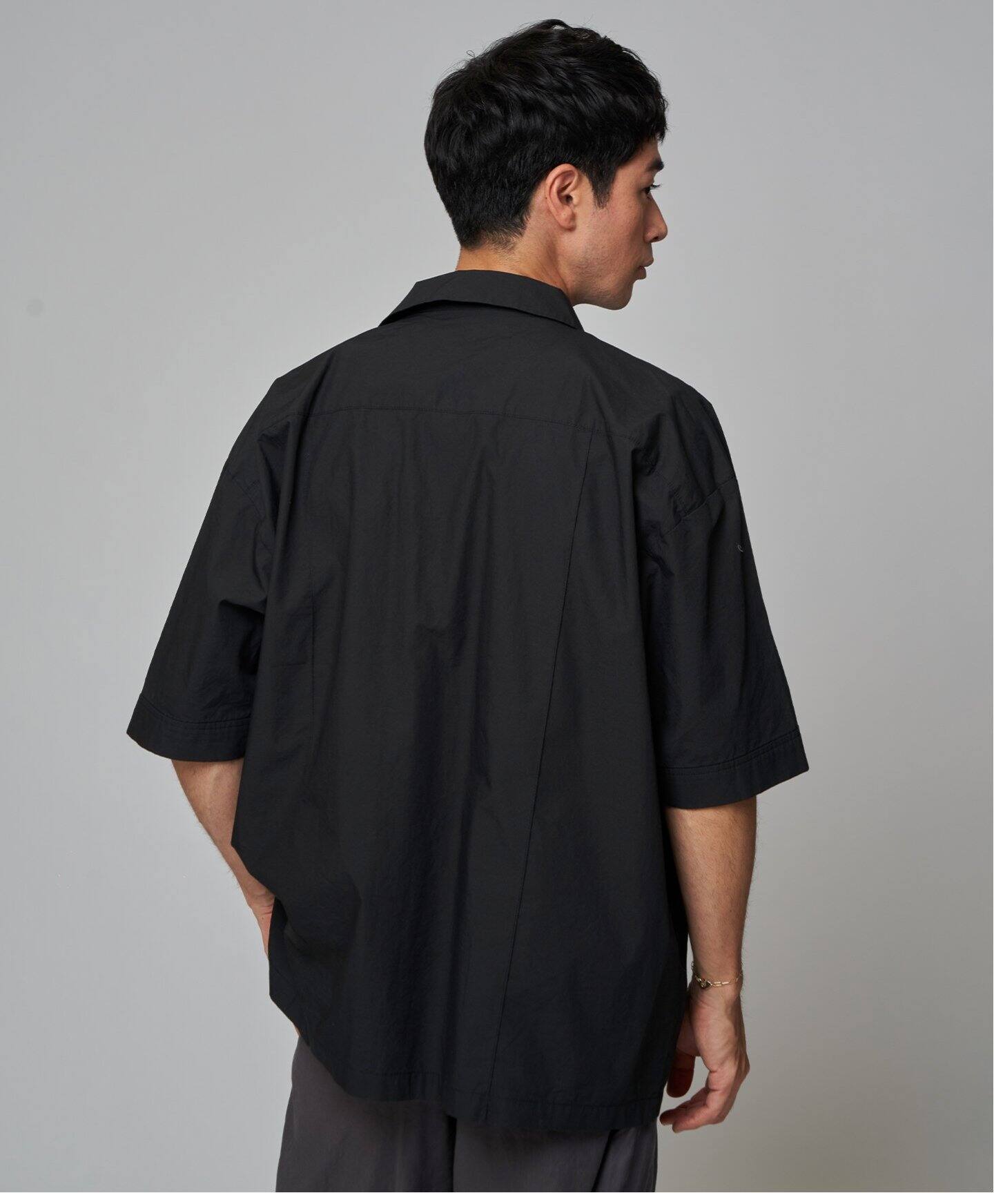 Christian Peau タイプライターシャツ L ブラウン 美品 CHRISTIAN PEAU レザーシャツ サイズ48/L相当 ブラック