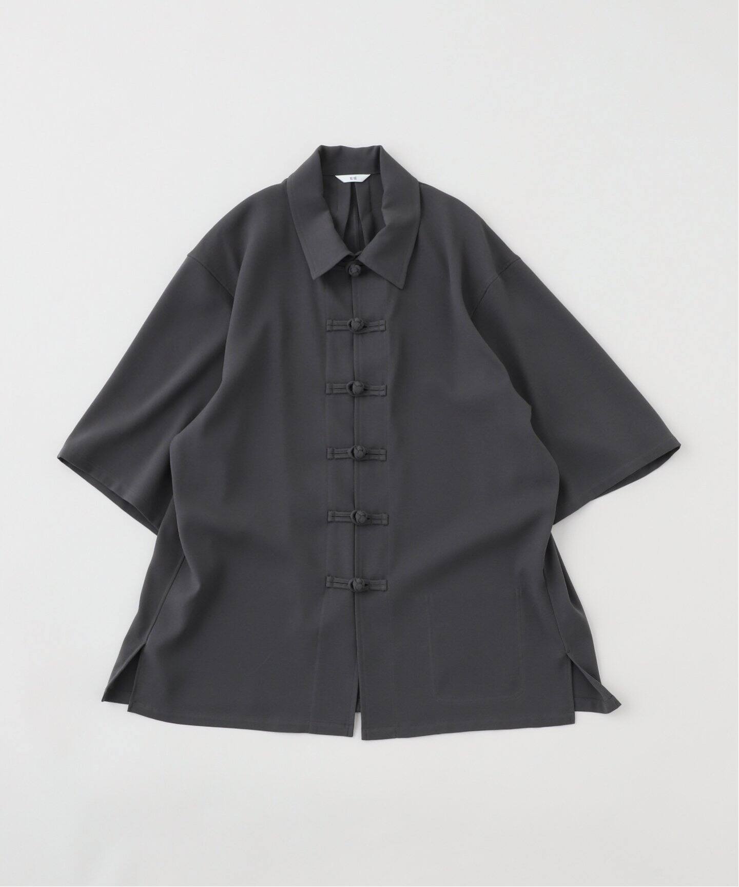 MATE L'EAU フレンチチャイナシャツ M ブラック T/E(ティーイー) FRENCH CHINA シャツ（シャツ／ブラウス）｜EDIFICE