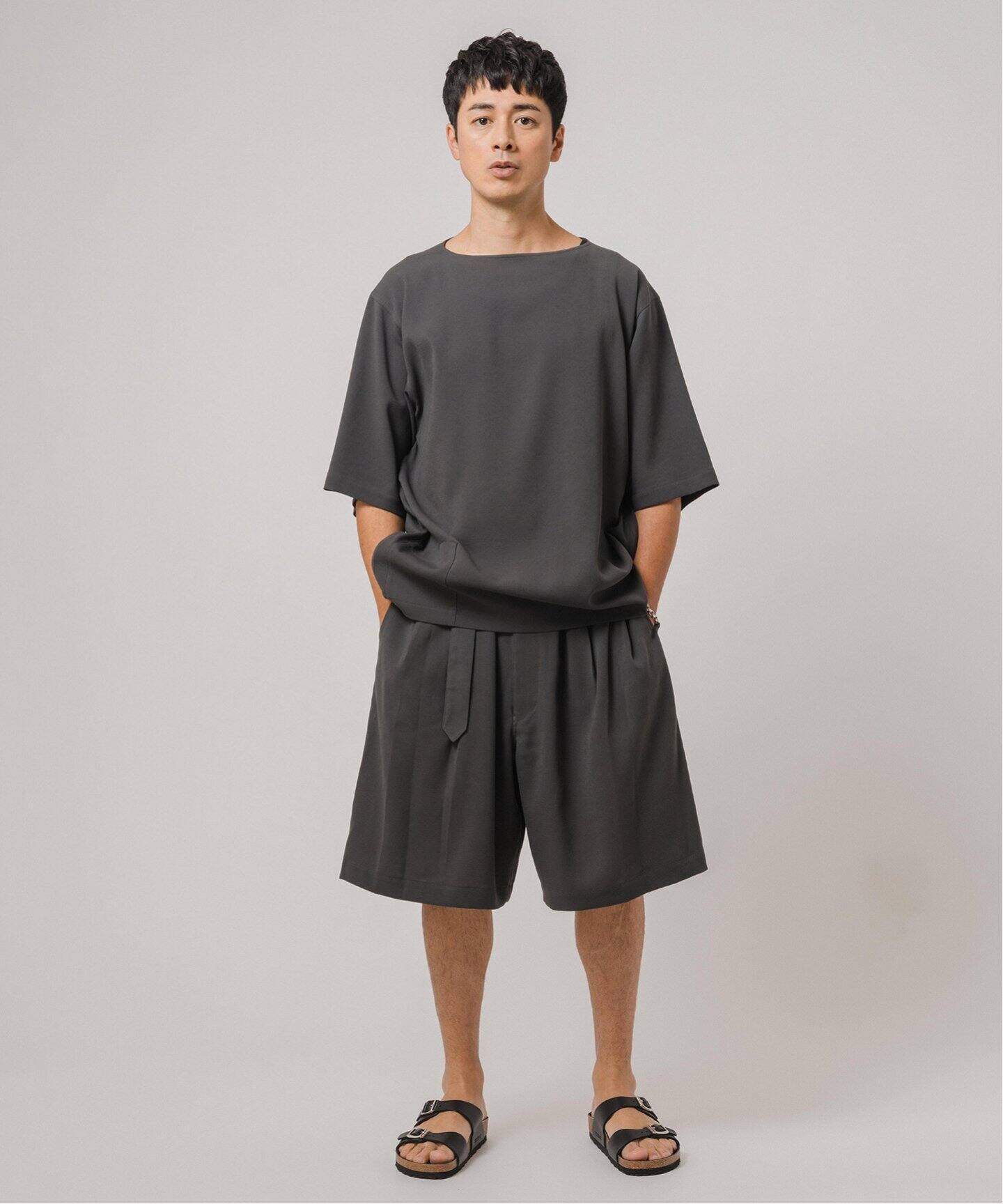 入手困難 Ets MATERIAUX ビッグ バスクシャツ T/E(ティーイー) メッシュ バスク シャツ（シャツ／ブラウス