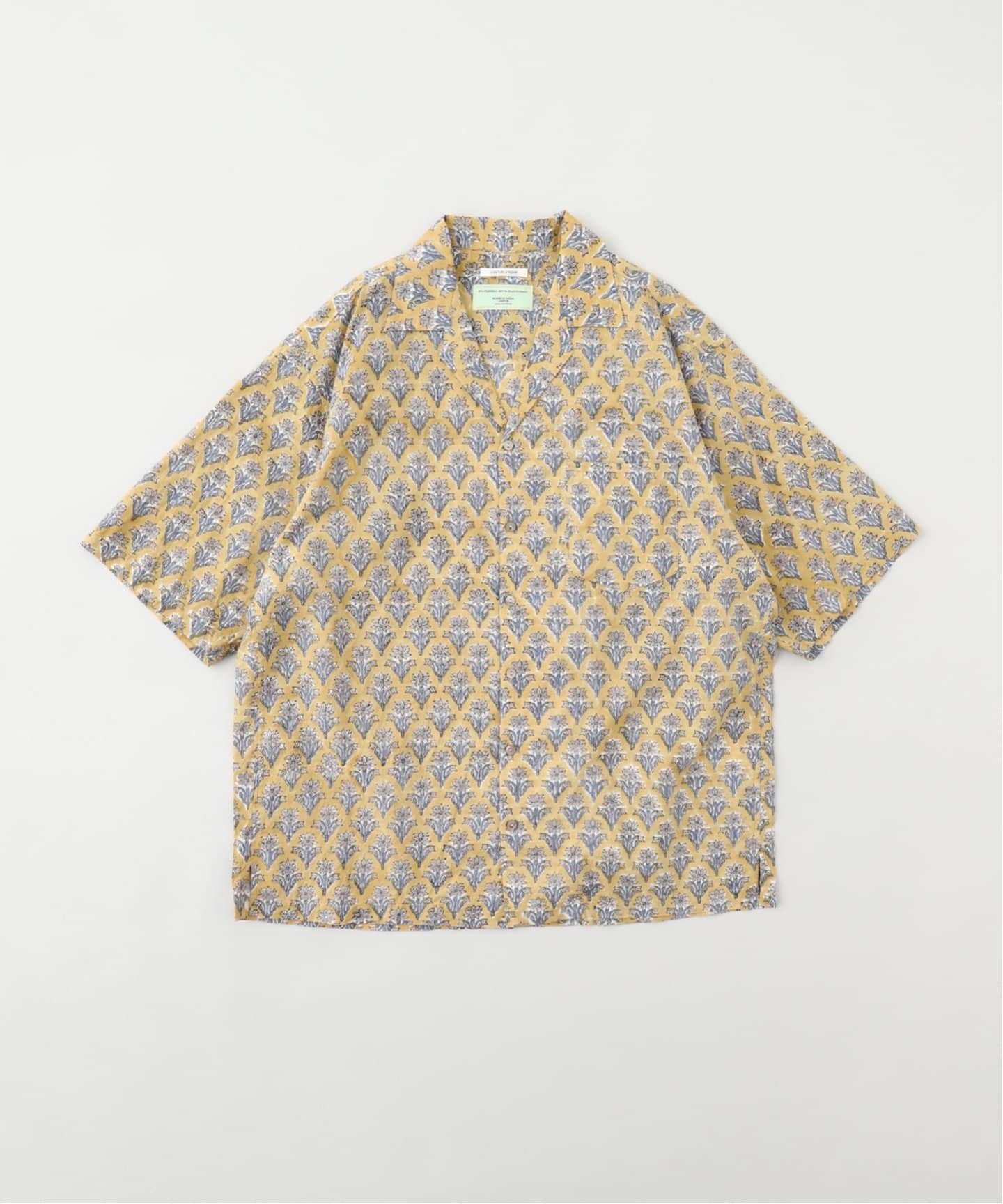 COUTURE D’ADAM◆半袖ブラウス/38/ポリエステル/24ss-057 COUTURE D'ADAM (クチュール ド アダム) Block Print Summerwear