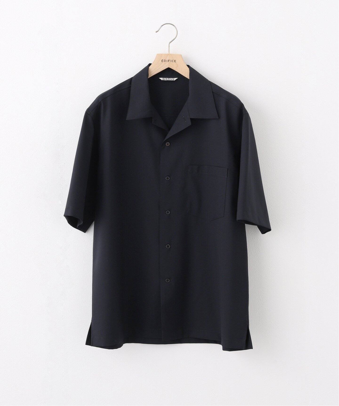 AURALEE (オーラリー) SUPER FINE TROPICAL WOOL OPEN カラーシャツ 