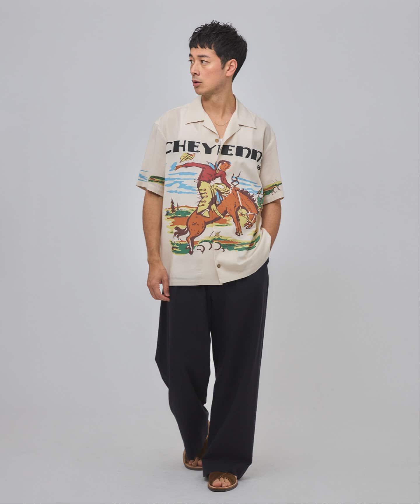 KHOKI（コッキ) 別注 COWBOY-PRINT S/S シャツ（シャツ／ブラウス