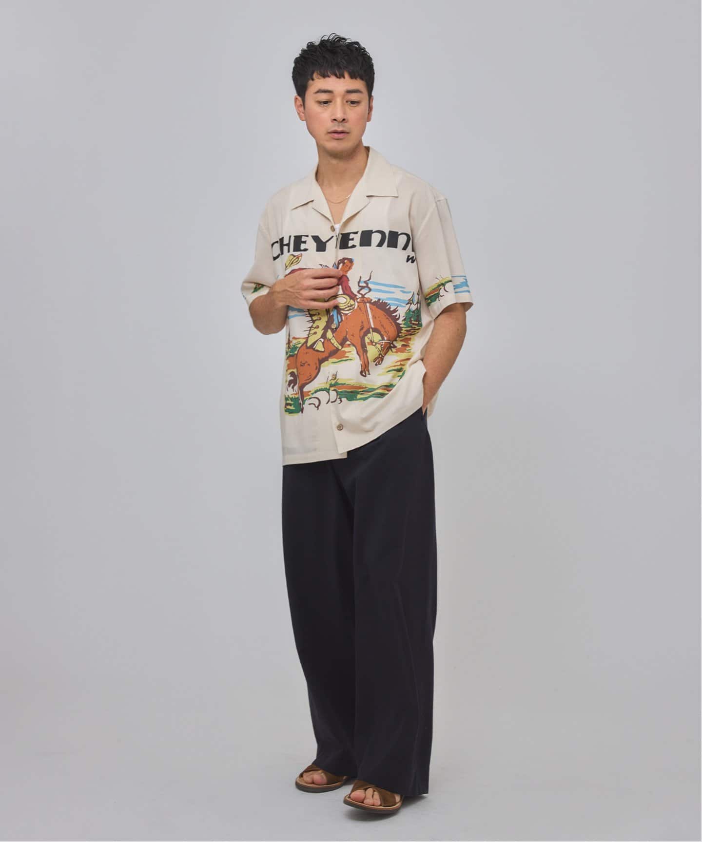 khoki 柄シャツ KHOKI(コッキ) 23SSKalamkari shirt総柄シャツ23ss-b-02 23ss-b