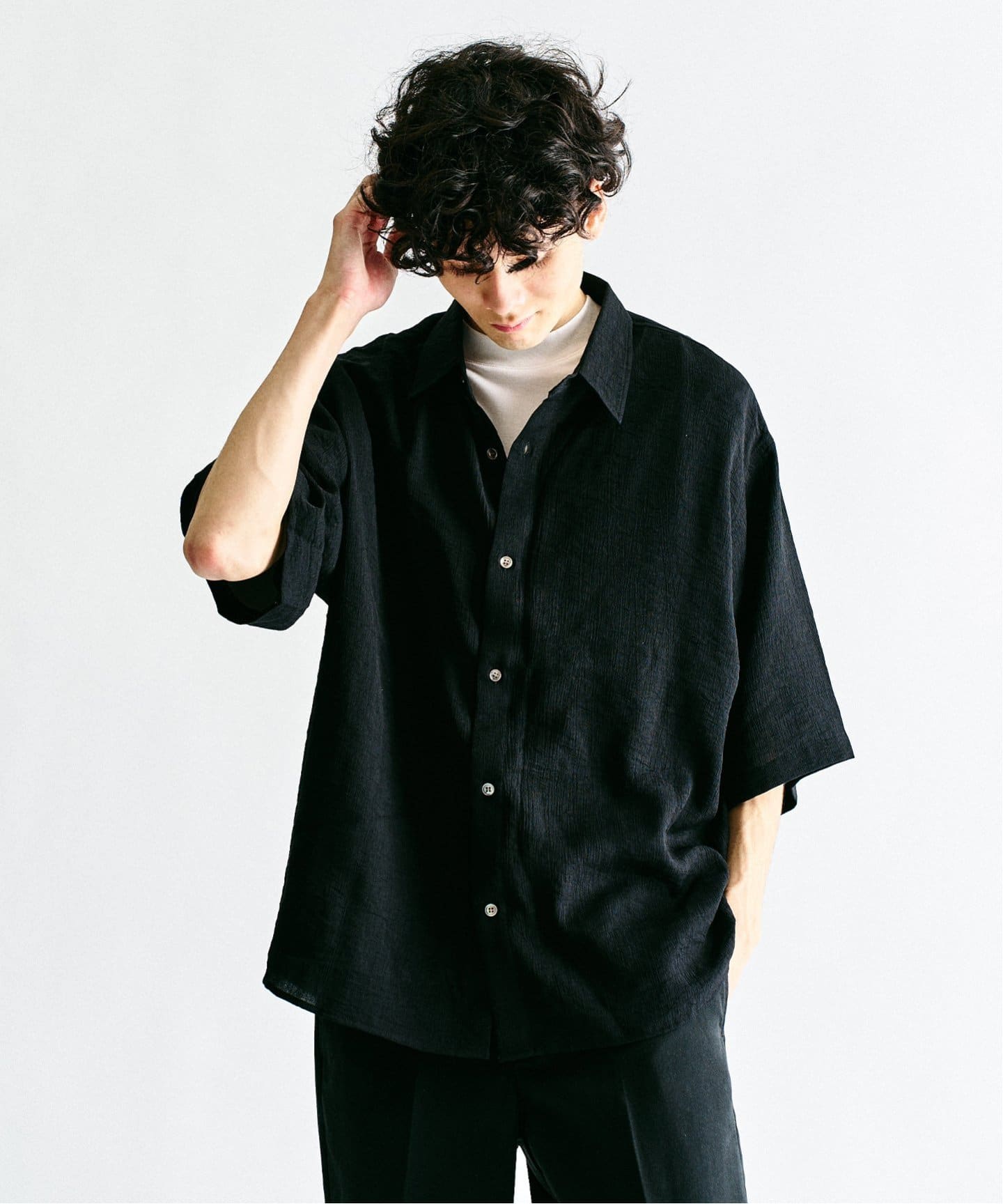 N/Ry クレープ S/Sシャツ（シャツ／ブラウス）｜417 EDIFICE