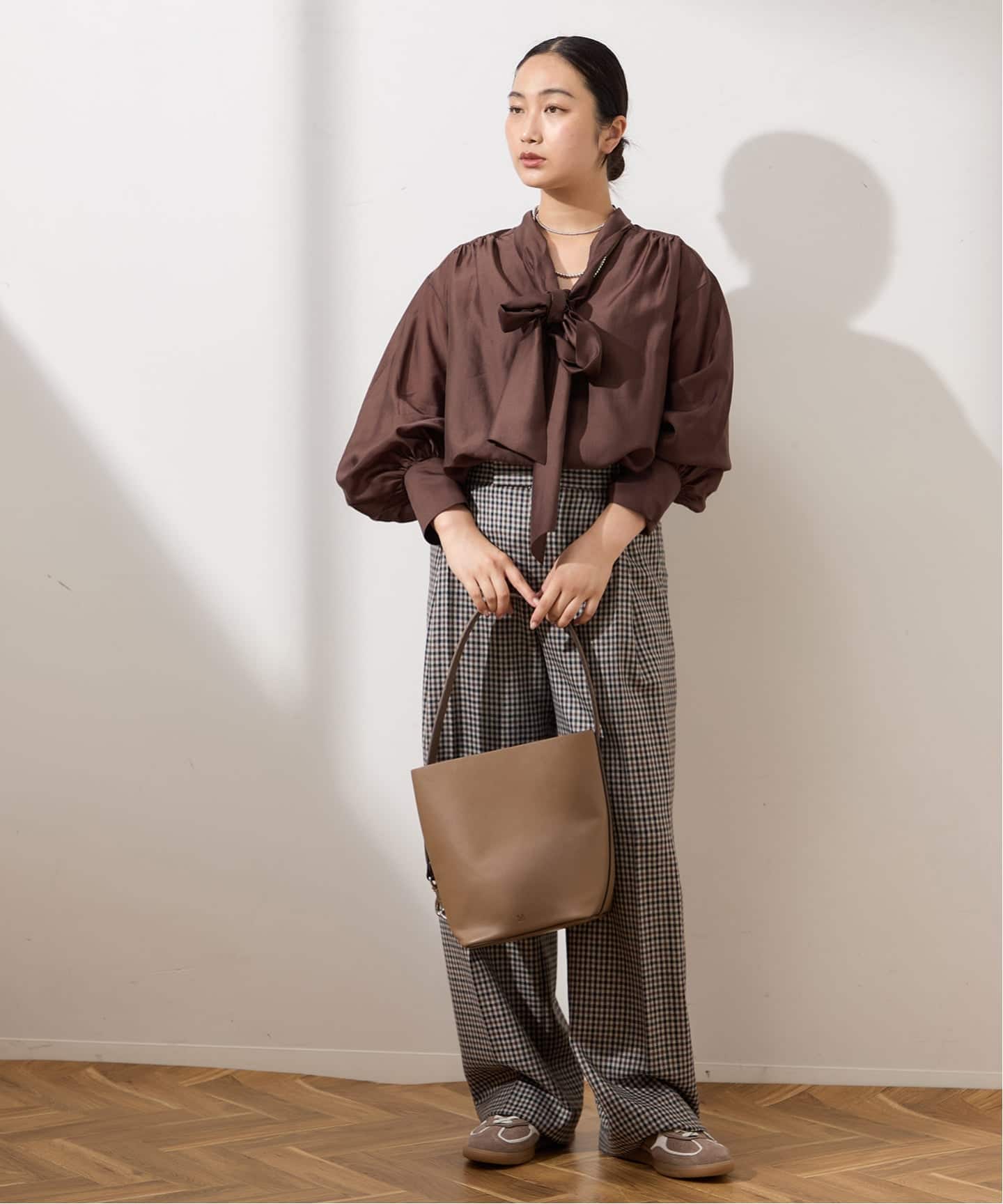 シフォン無地/ドット ボウタイブラウス（シャツ／ブラウス）｜JOURNAL