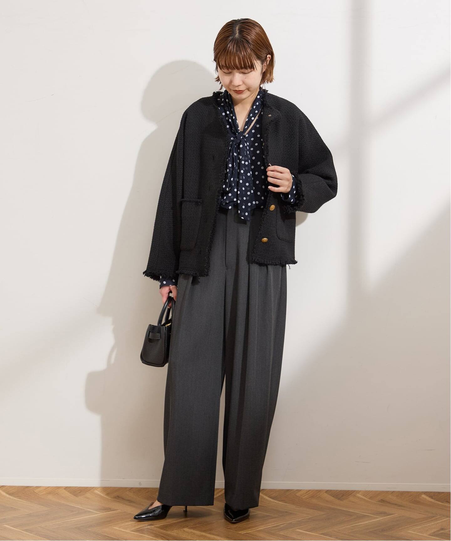 シフォン無地/ドット ボウタイブラウス（シャツ／ブラウス）｜JOURNAL