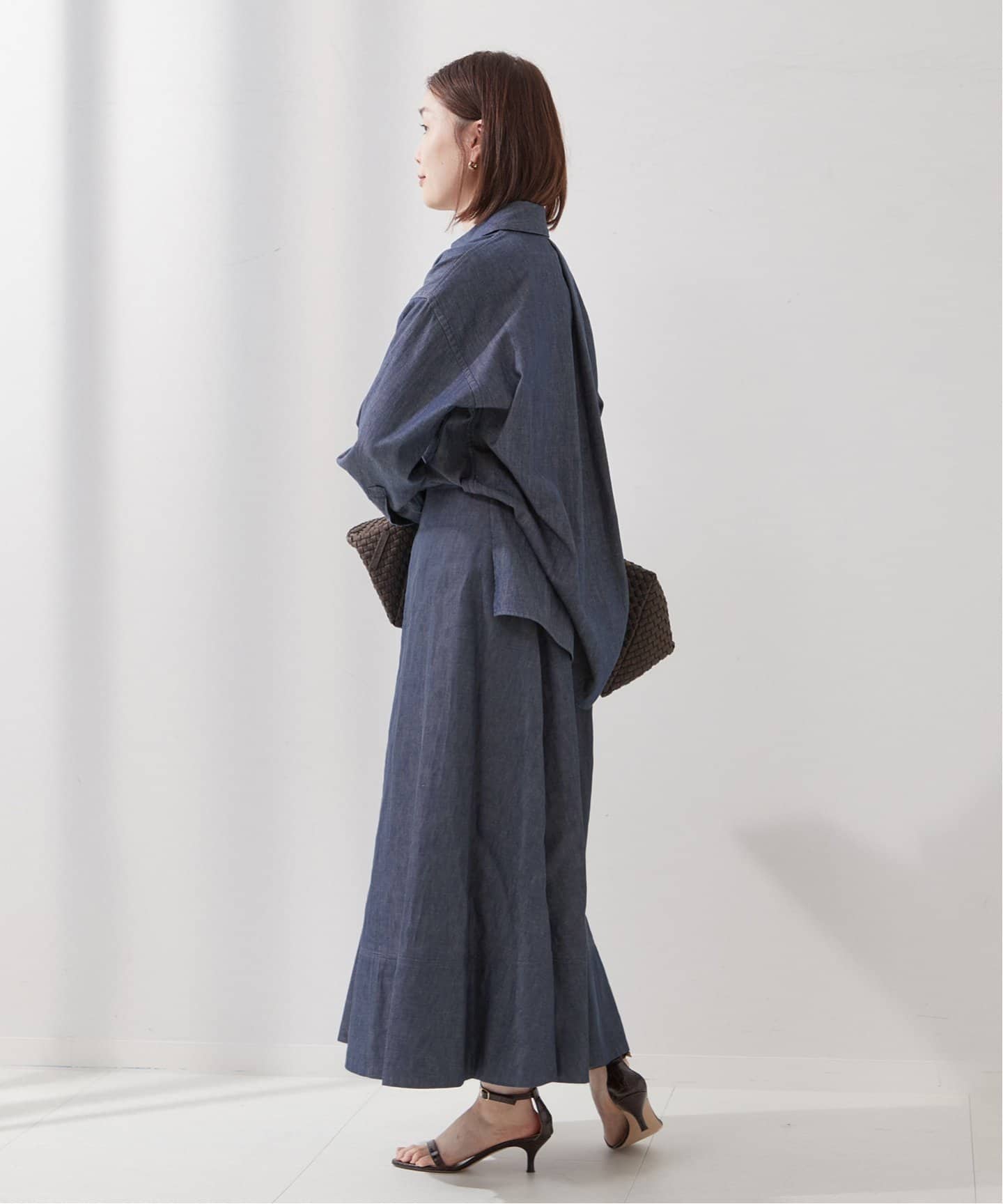 JOURNAL STANDARD L'ESSAGE 麻 ワイドスキッパーブラウス 5.5OZ DENIMスキッパーシャツ（シャツ／ブラウス）｜JOURNAL