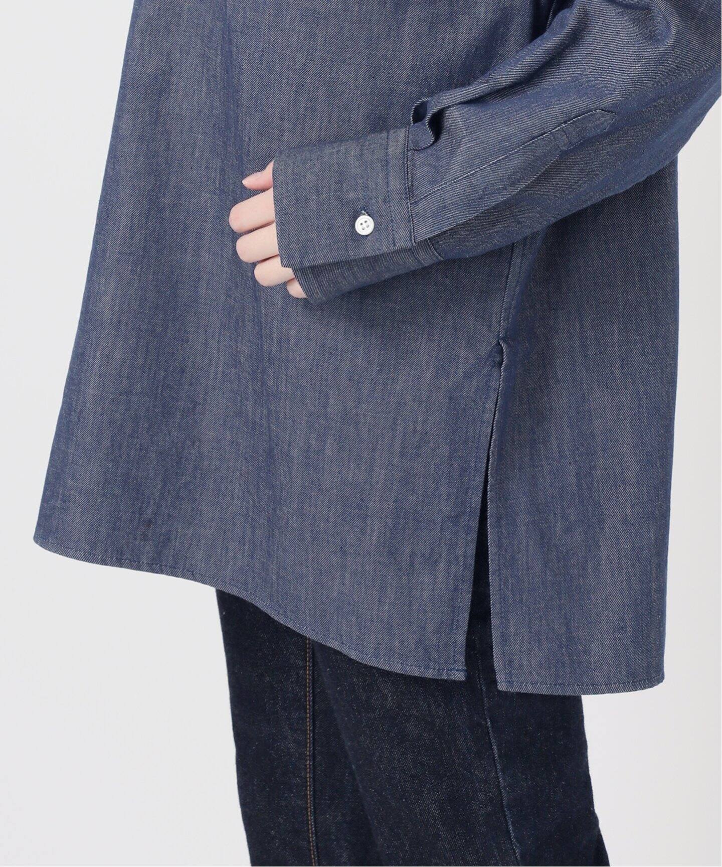 JOURNAL STANDARD L'ESSAGE 麻 ワイドスキッパーブラウス 5.5OZ DENIMスキッパーシャツ（シャツ／ブラウス）｜JOURNAL