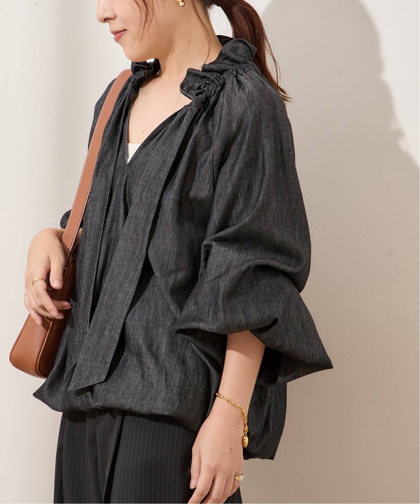 5OZ デニム リボンブラウス 2（シャツ／ブラウス）｜JOURNAL STANDARD