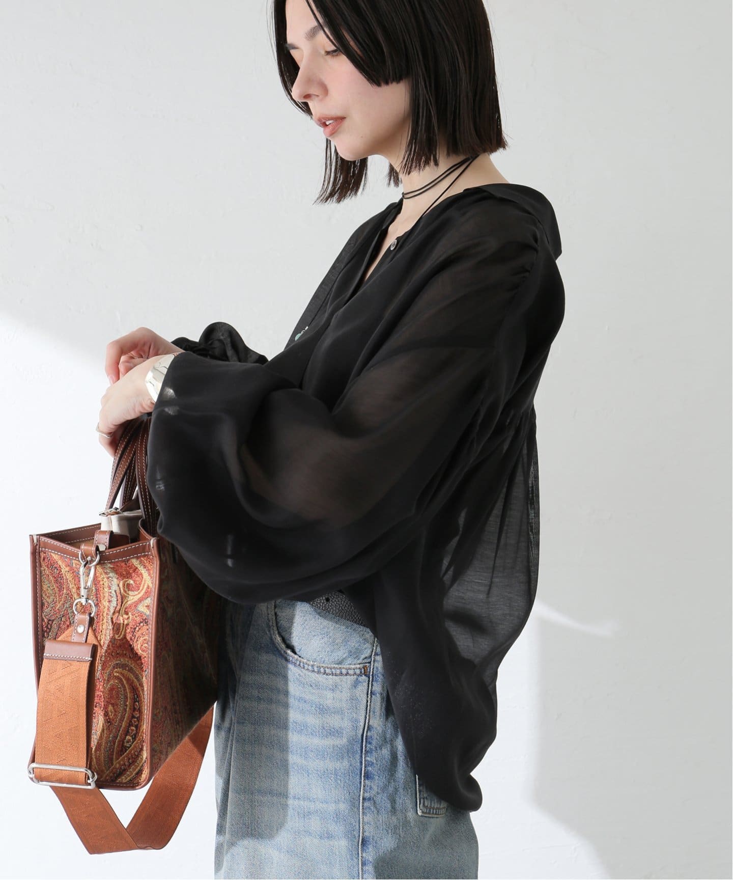 TENオーガンジーギャザーシャツ（シャツ／ブラウス）｜JOURNAL