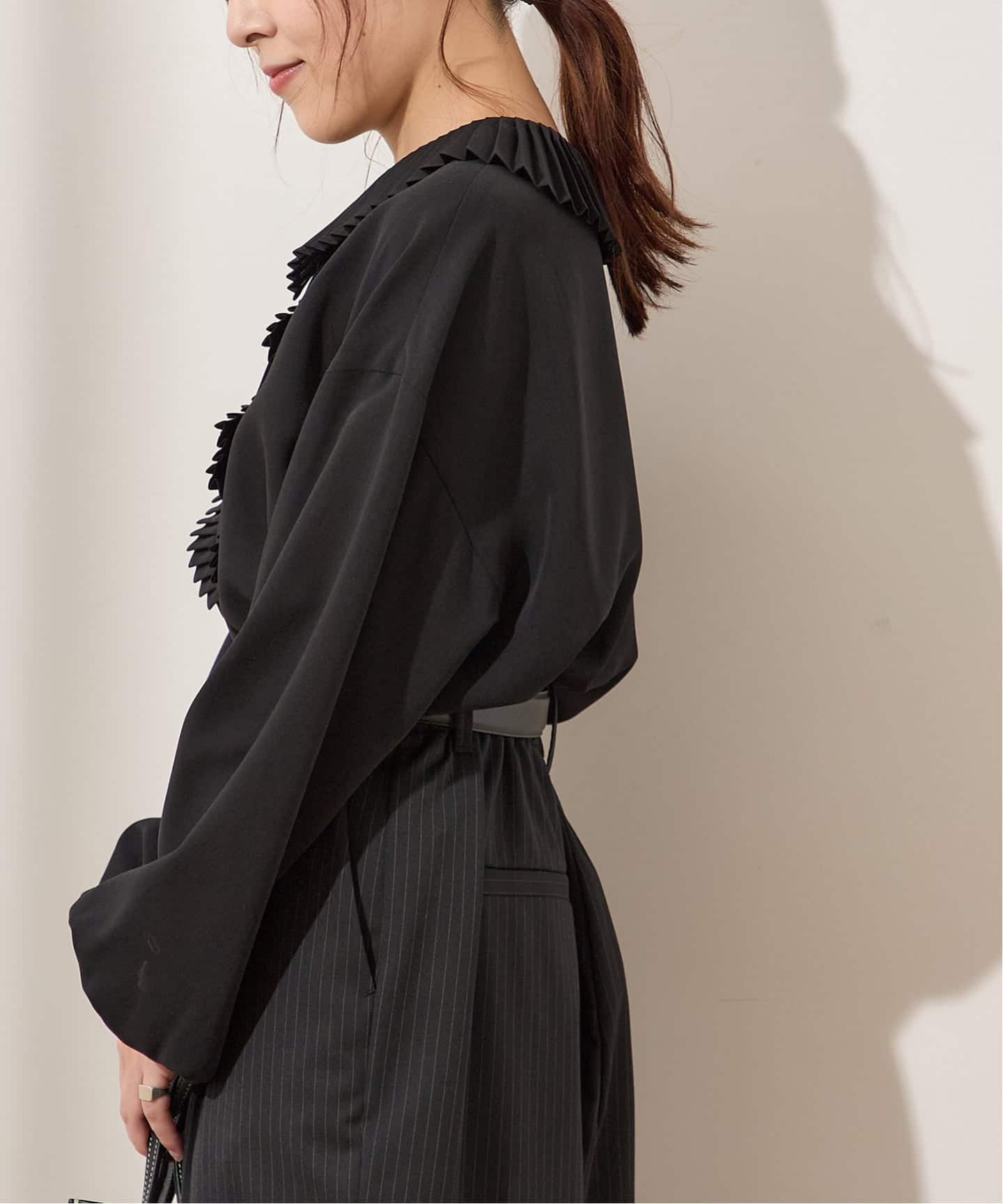 ジャーナルスタンダード レサージュ（journal standard L’essage）/プリーツカラーブラウス プリーツカラーブラウス（シャツ／ブラウス）｜JOURNAL STANDARD L