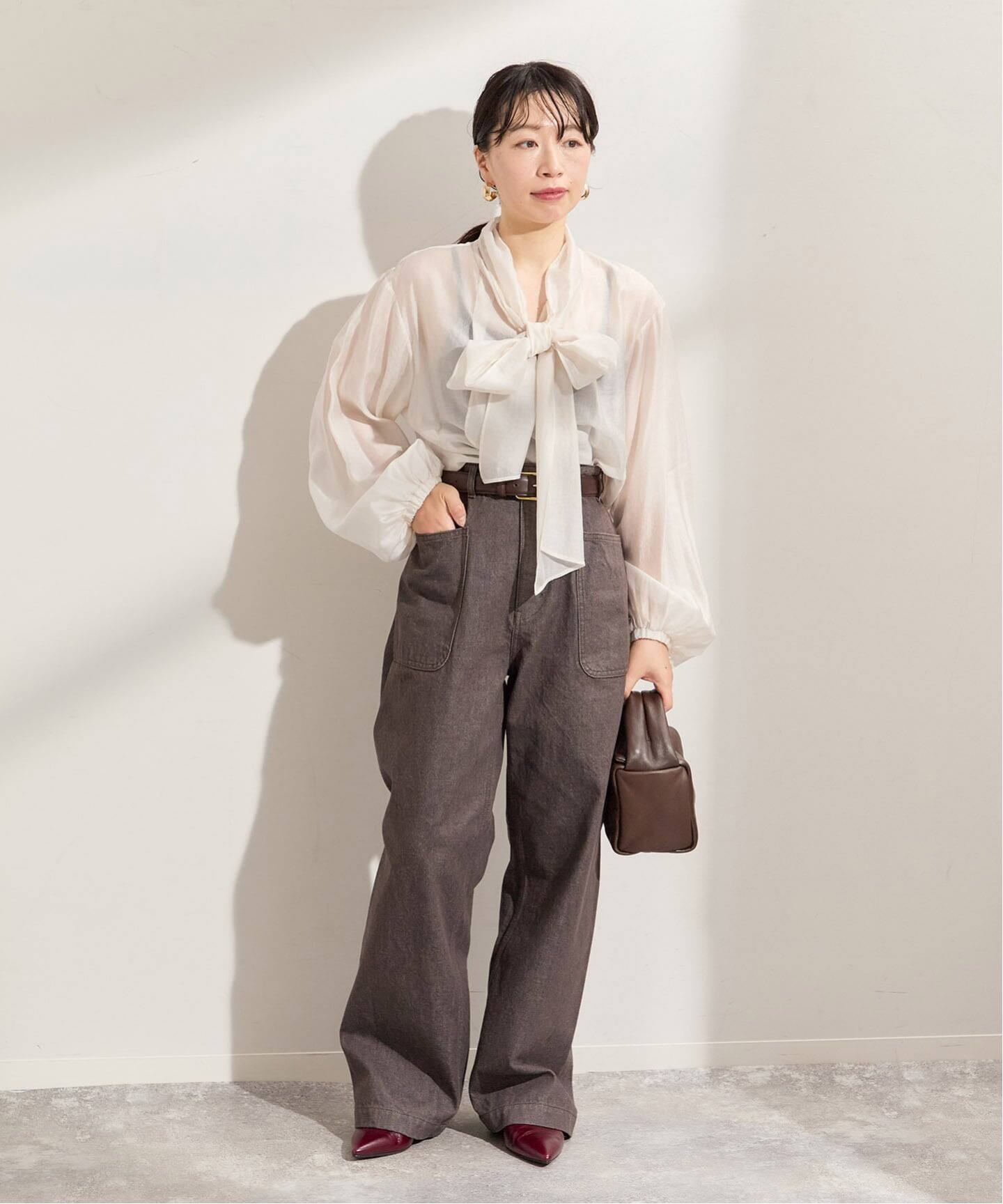 OURNAL STANDARD L'ESSAGE シルキーシアー タイシャツ セール】シルキーシアー タイシャツ（シャツ/ブラウス
