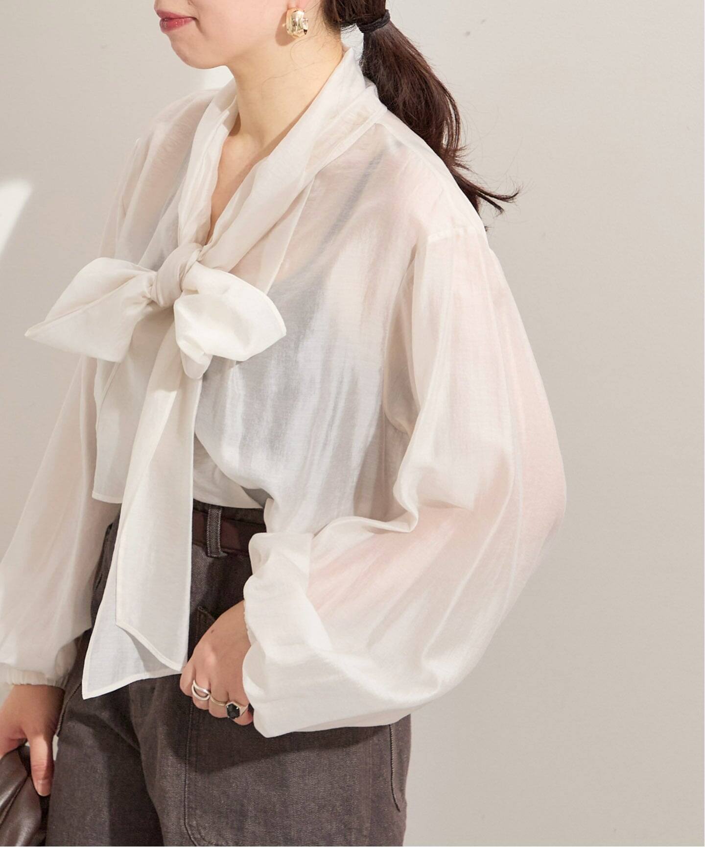 シアーボウタイブラウス（シャツ／ブラウス）｜JOURNAL STANDARD L