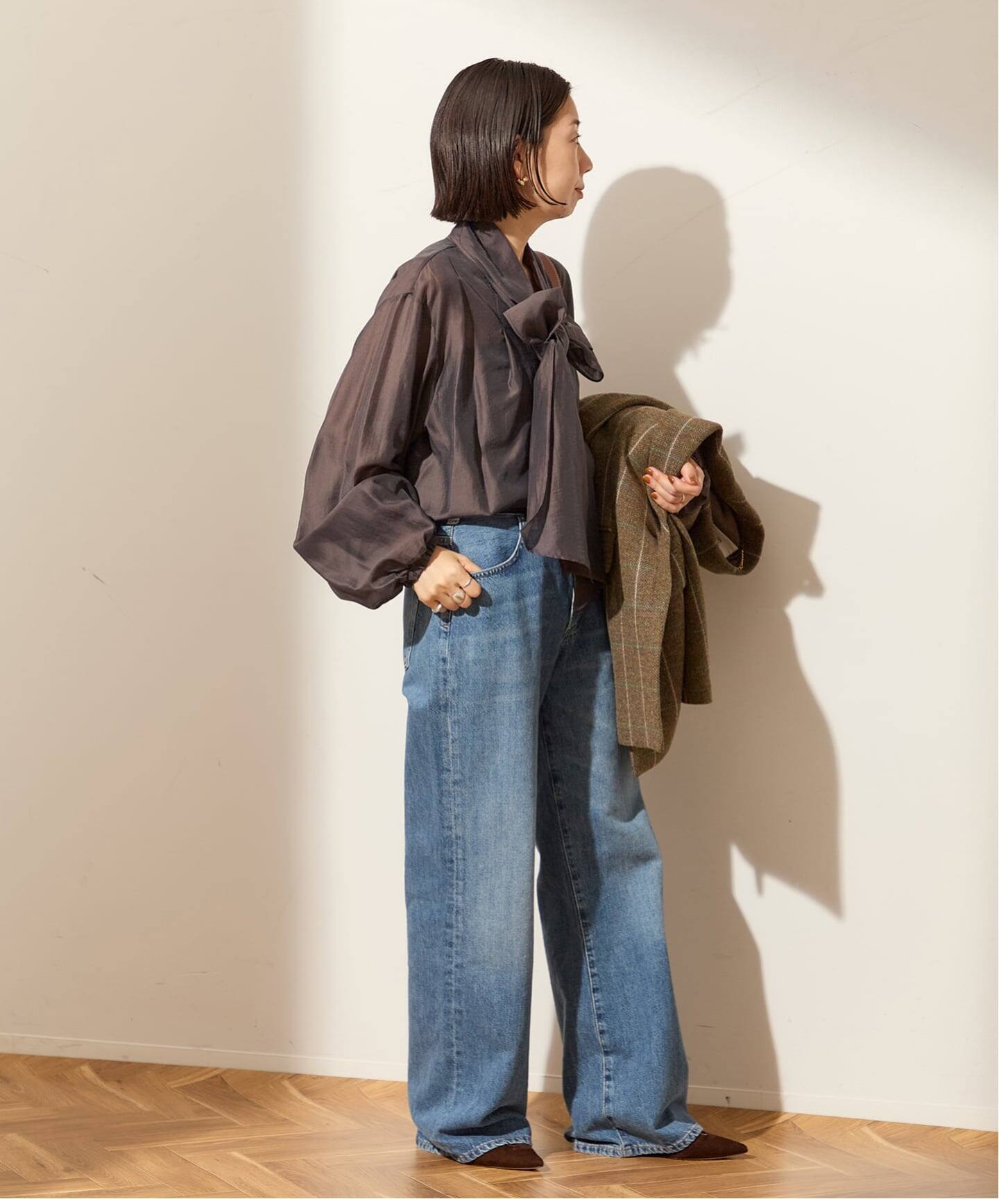 【りん】JOURNALSTANDARDL'ESSAGE ボウタイブラウス シアーボウタイブラウス（シャツ／ブラウス）｜JOURNAL STANDARD