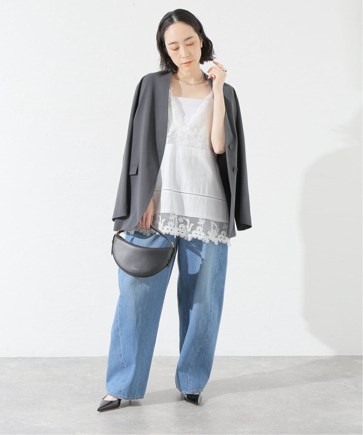 COMME des GARCONS コムコム 後加工ケミカルレースキャミソール JOURNAL STANDARD L'ESSAGE｜《追加2》ケミカルレースキャミ