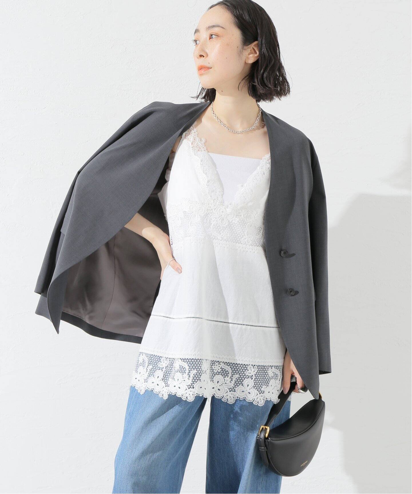 美品　JOURNAL STANDARD L'ESSAGE ケミカルレースブラウス セール】ケミカルレースブラウス（シャツ/ブラウス）｜journal
