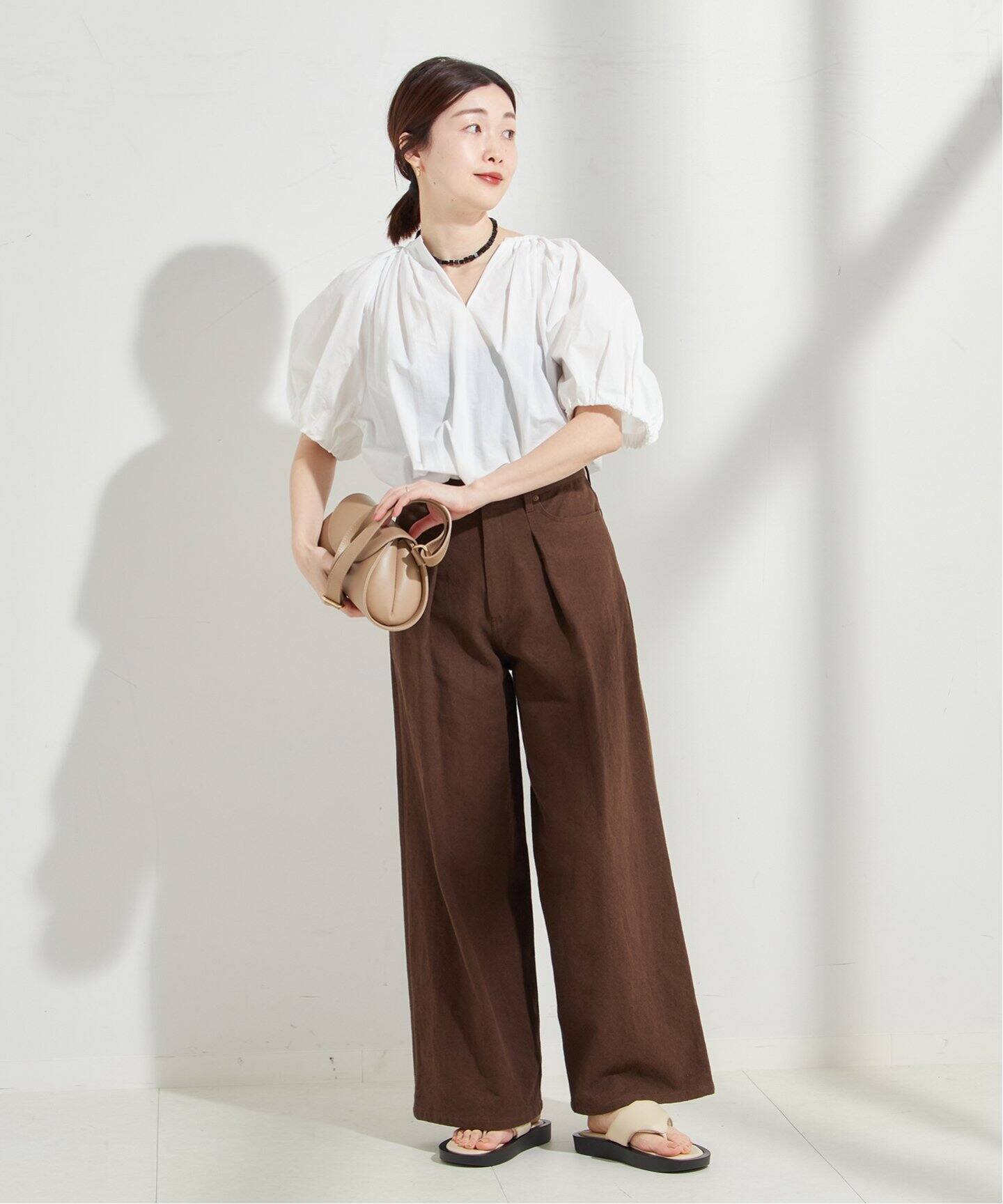 JOURNAL STANDARD - ジャーナルスタンダード スクエア ブラウス ベージュ 白 JOURNAL STANDARD（ジャーナルスタンダード）の「80ローン