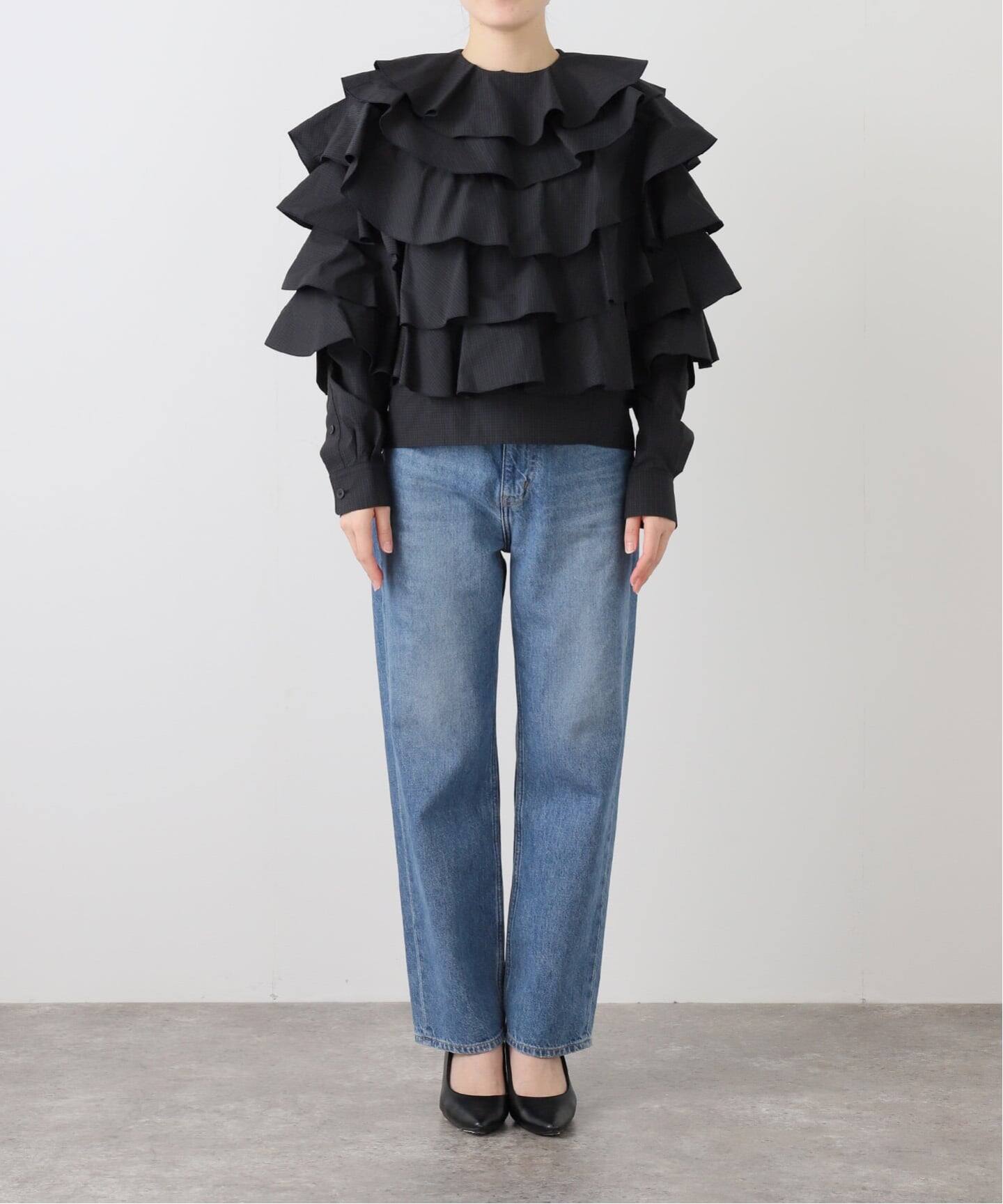 トーガ ピクタ TOGA PICTA シルク チャイナ ブラウス シャツ 一点物