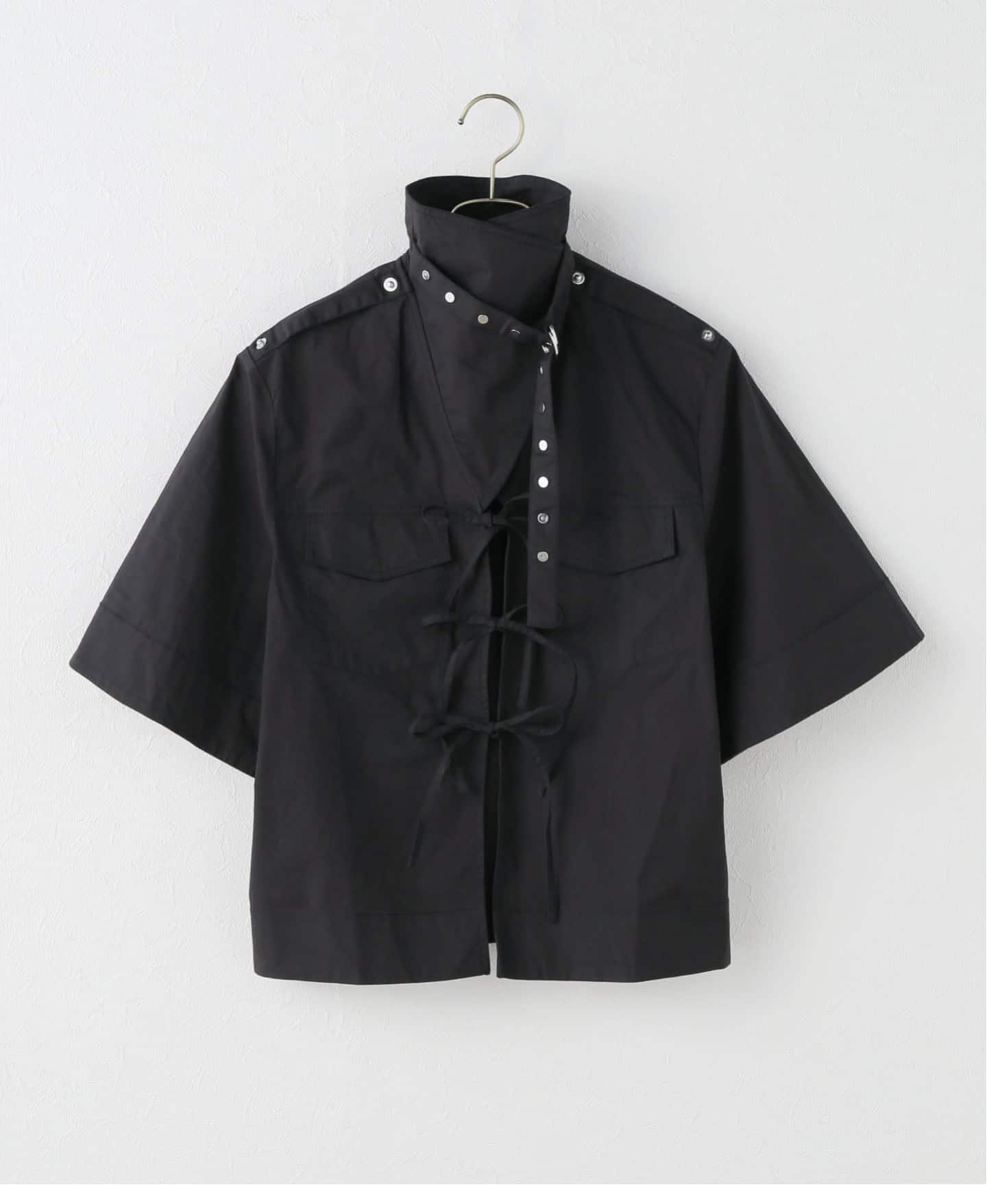 GANNI/ガニー】Stretch Cotton Cowl Neck Blouse：ブラウス