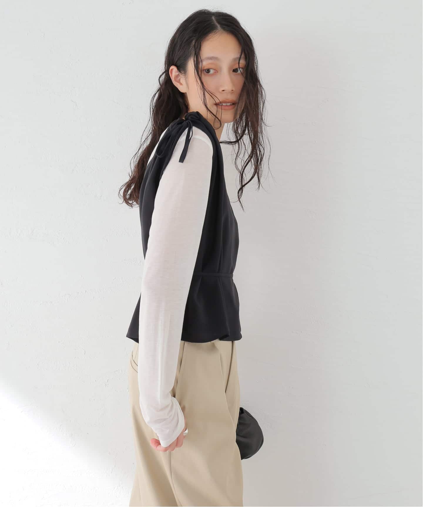 BASERANGE/ベースレンジ】VIEW TOP：ブラウス（シャツ／ブラウス