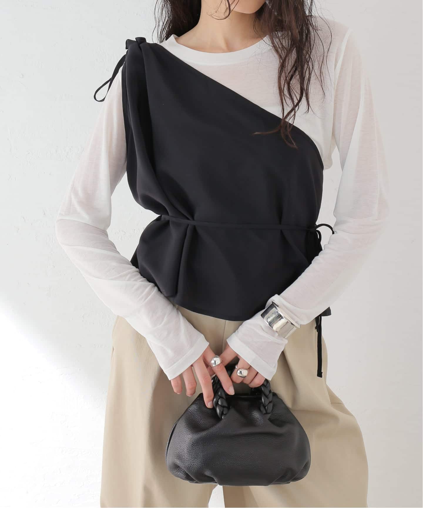 BASERANGE/ベースレンジ】VIEW TOP：ブラウス（シャツ／ブラウス