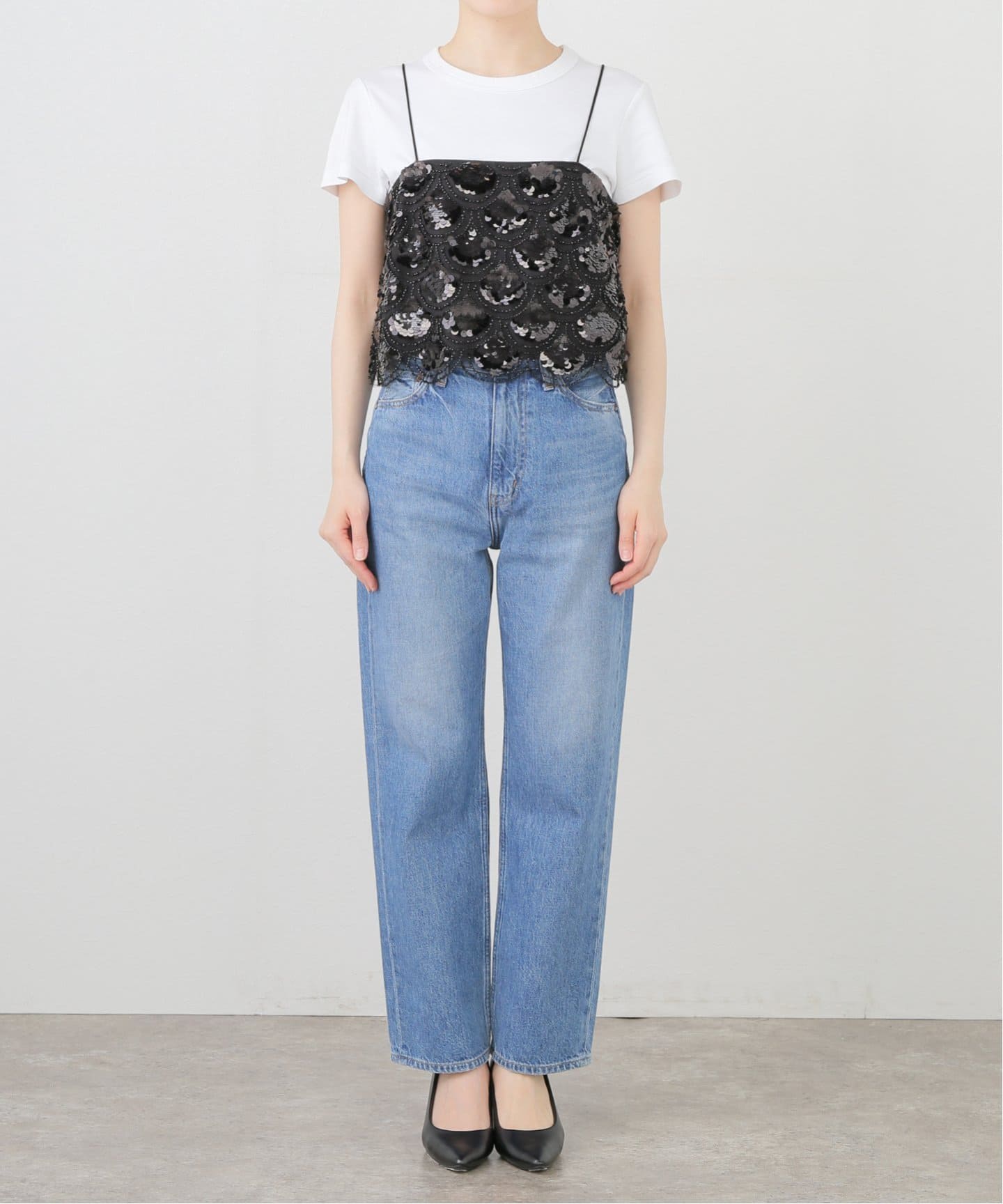 ブラウス シャツ 「ROTATE/ロテート」Sequins Crop Top：ブラウス レディース ROTATE/ロテート】Sequins Crop Top：ブラウス（シャツ
