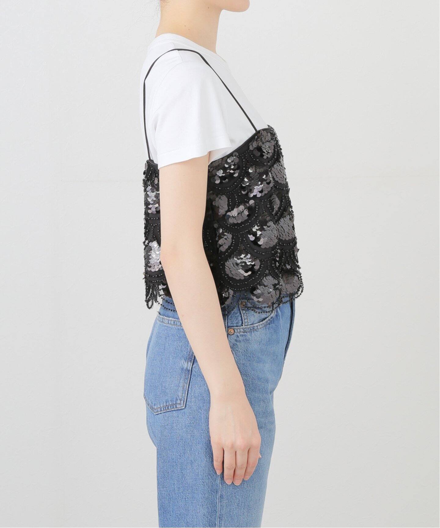 ブラウス シャツ 「ROTATE/ロテート」Sequins Crop Top：ブラウス レディース ROTATE/ロテート】Sequins Crop Top：ブラウス（シャツ