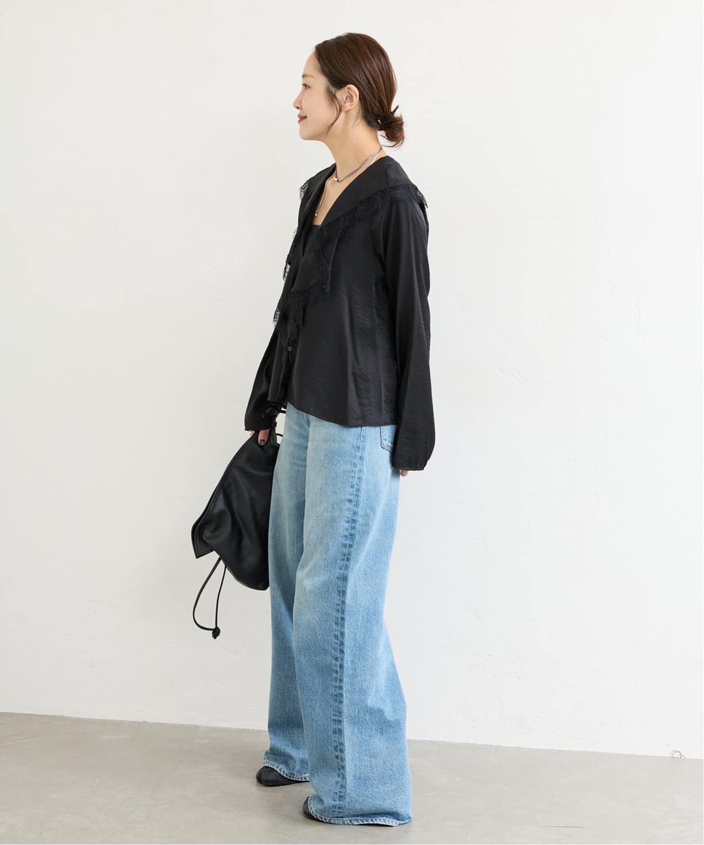 【タグ付き】JOURNAL STANDARD アフロディサテンブラウス 24SS アフロディサテンブラウス | ジャーナルスタンダード(JOURNAL