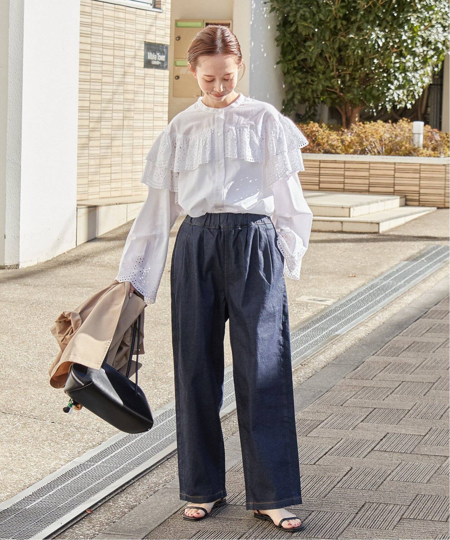 カットワークレースフリルブラウス（シャツ／ブラウス）｜JOURNAL  