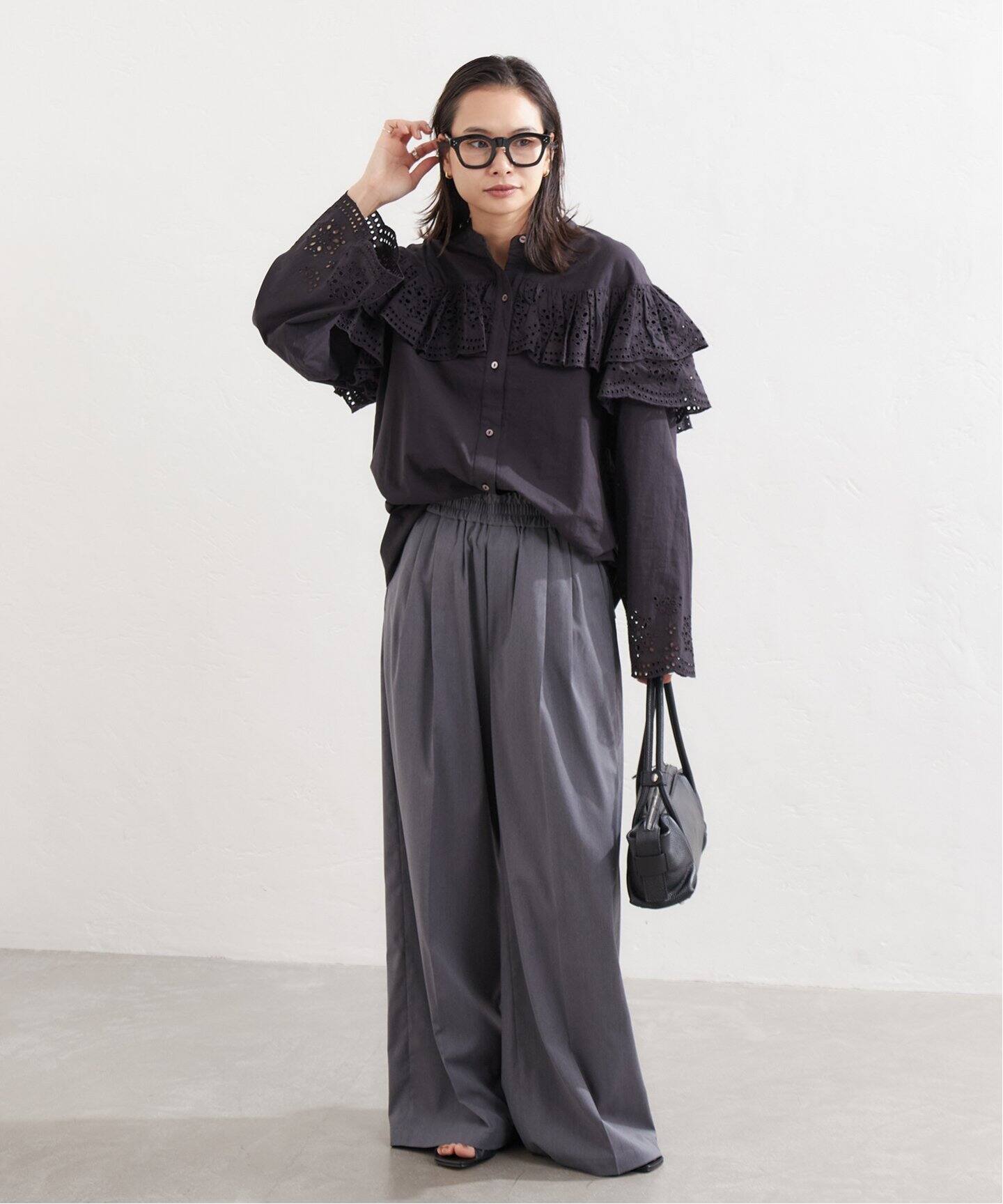 カットワークレースフリルブラウス（シャツ／ブラウス）｜JOURNAL  