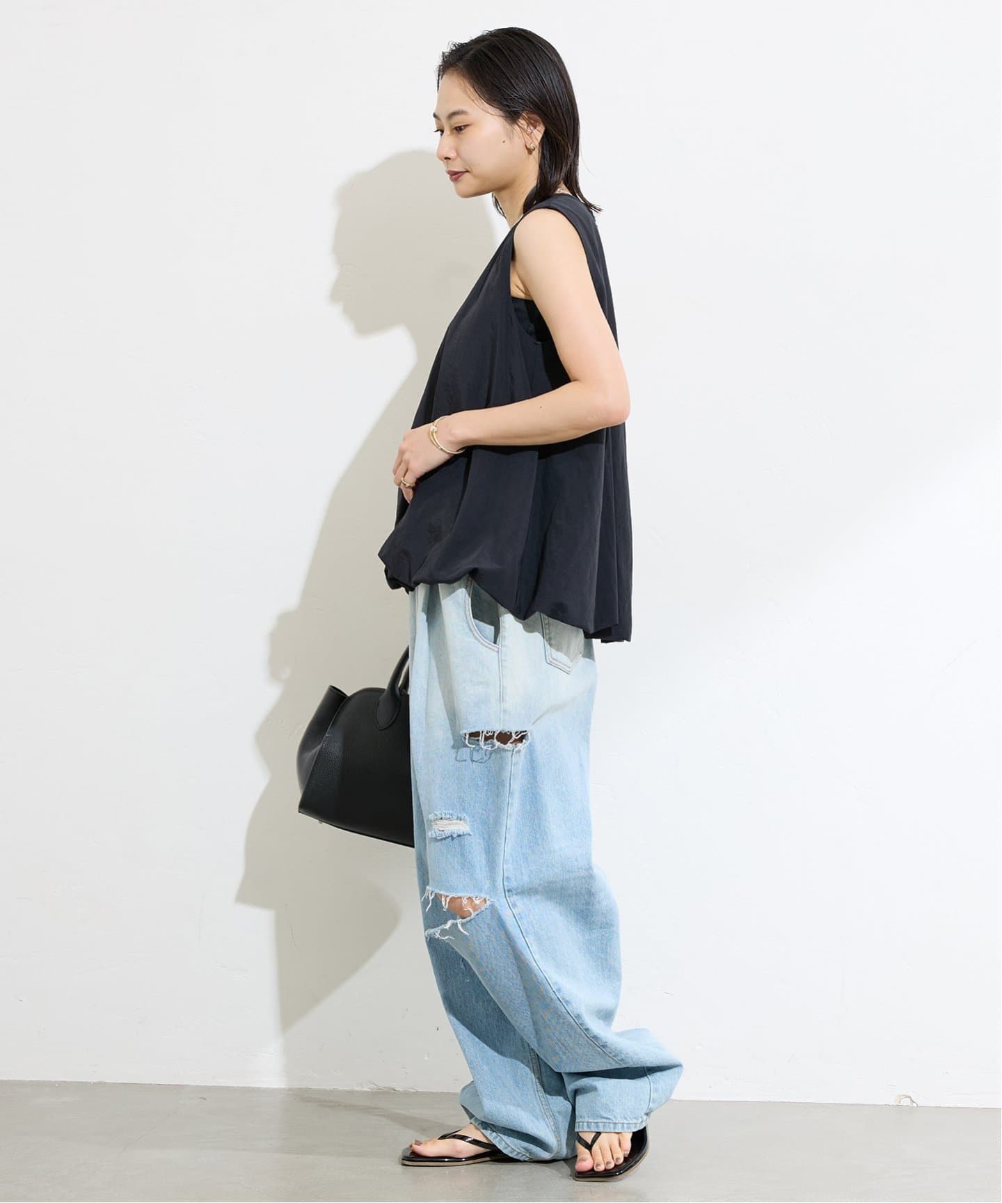 バルーンヘムノースリーブブラウス（シャツ／ブラウス）｜JOURNAL