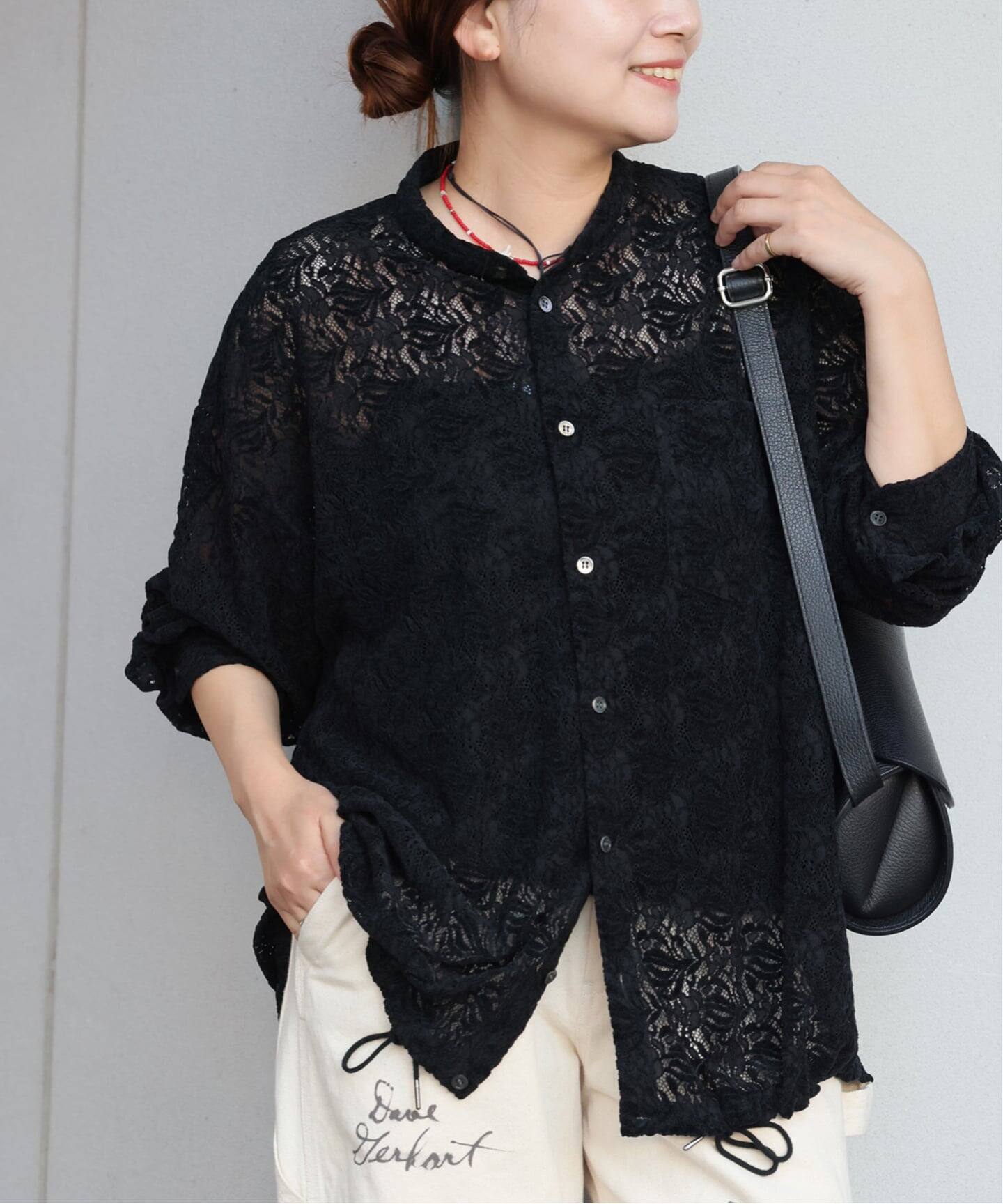 JOURNAL STANDARD - journal standard MT*JS カディ レーススタンド ブラウス 予約》スタンドカラーレースブラウス（シャツ／ブラウス