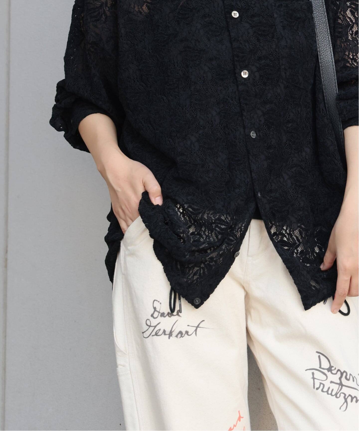 シアーサテンツイルレースブラウス（シャツ／ブラウス）｜JOURNAL