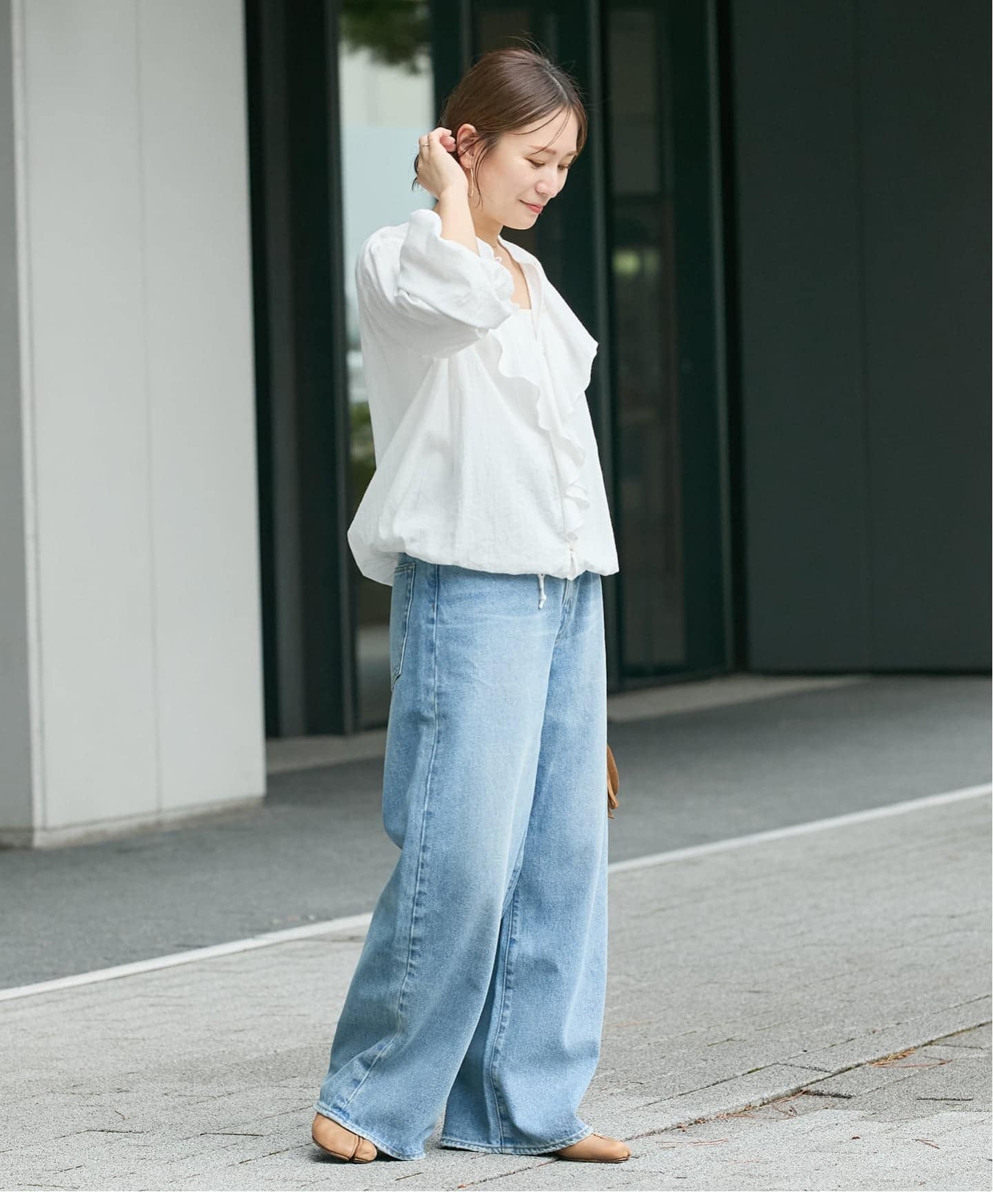 ボイルストライプフリルブラウス（シャツ／ブラウス）｜JOURNAL