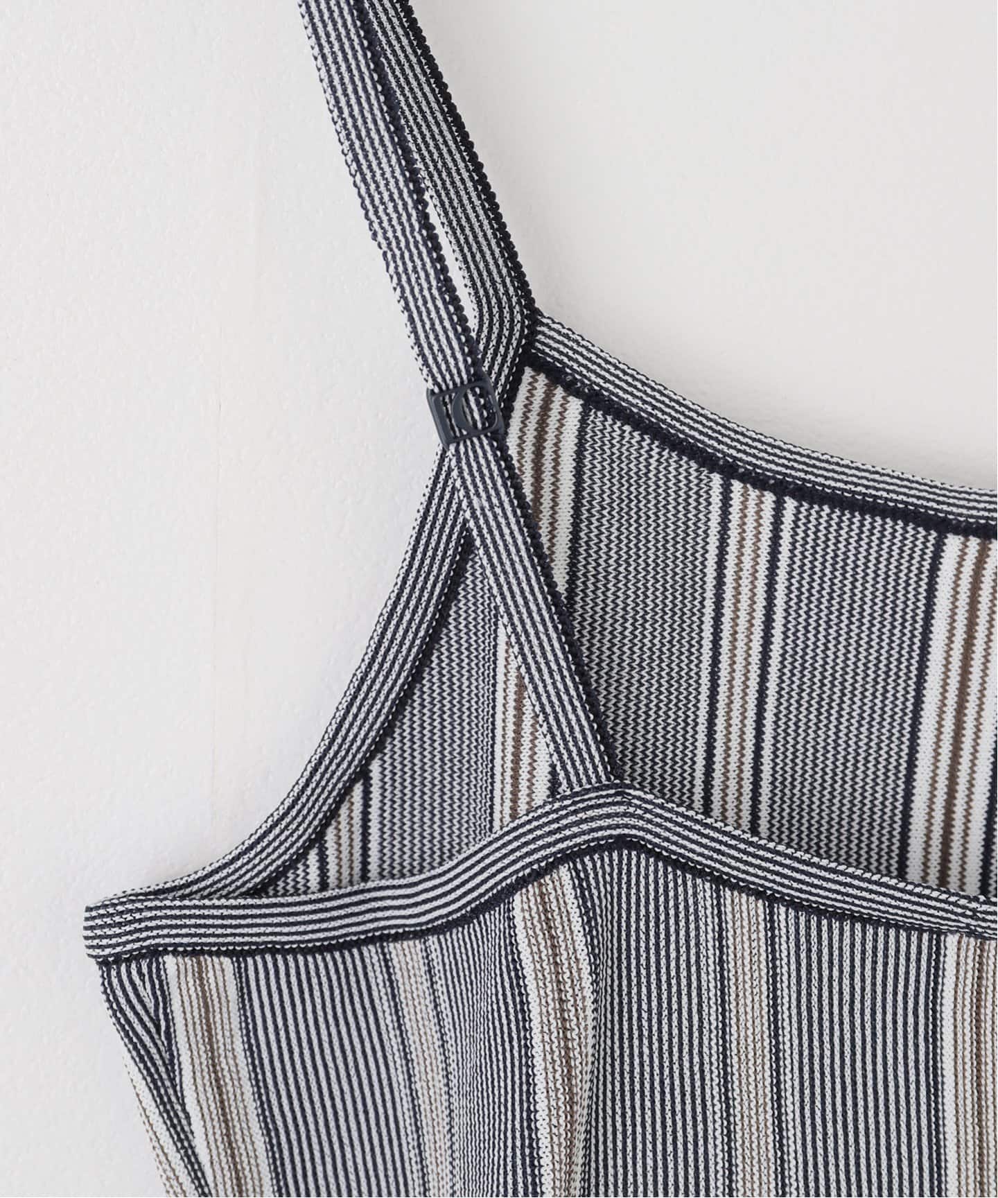 トップス LOW CLASSIC STRIPE SLEEVELESS KINT TOP LOW CLASSIC/ロウ クラシック】 STRIPE SLEEVELESS KNIT TOP