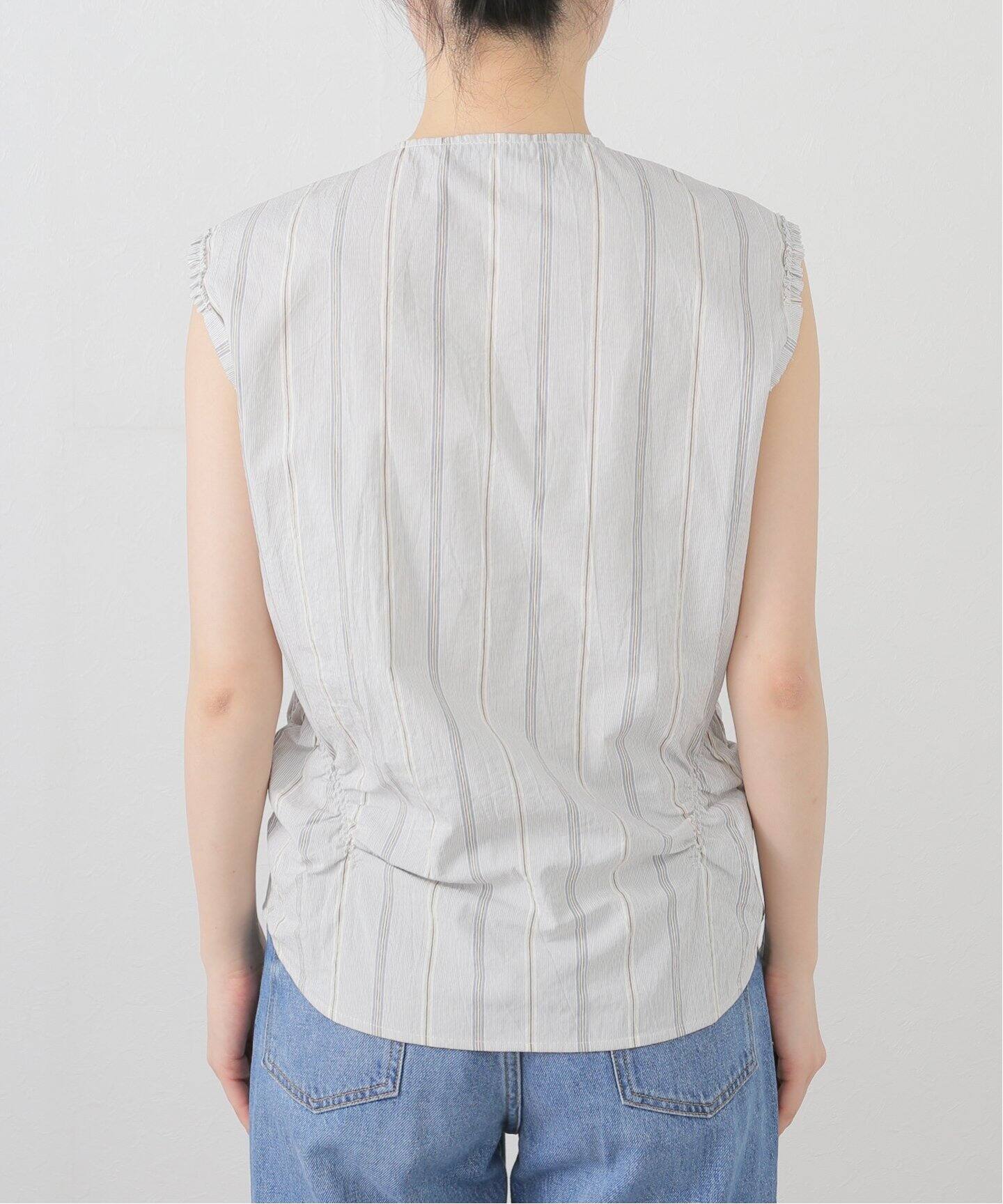 □【LOW CLASSIC/ロウ クラシック】 WRINKLE SLEEVELESS SHIRTS