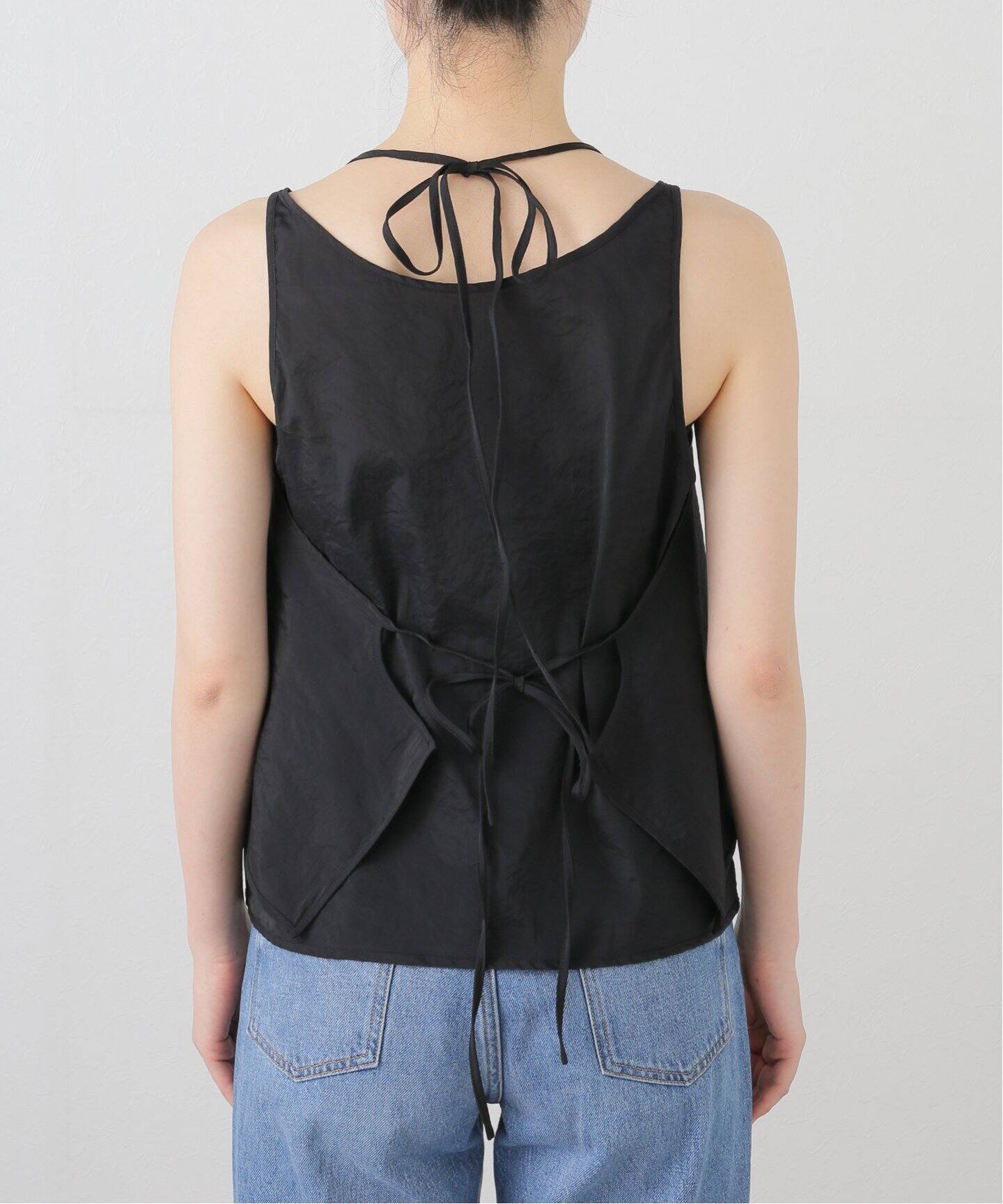 LOW CLASSIC/ロウ クラシック】SEE-THROUGH BUTTON LOOP TOP（シャツ 