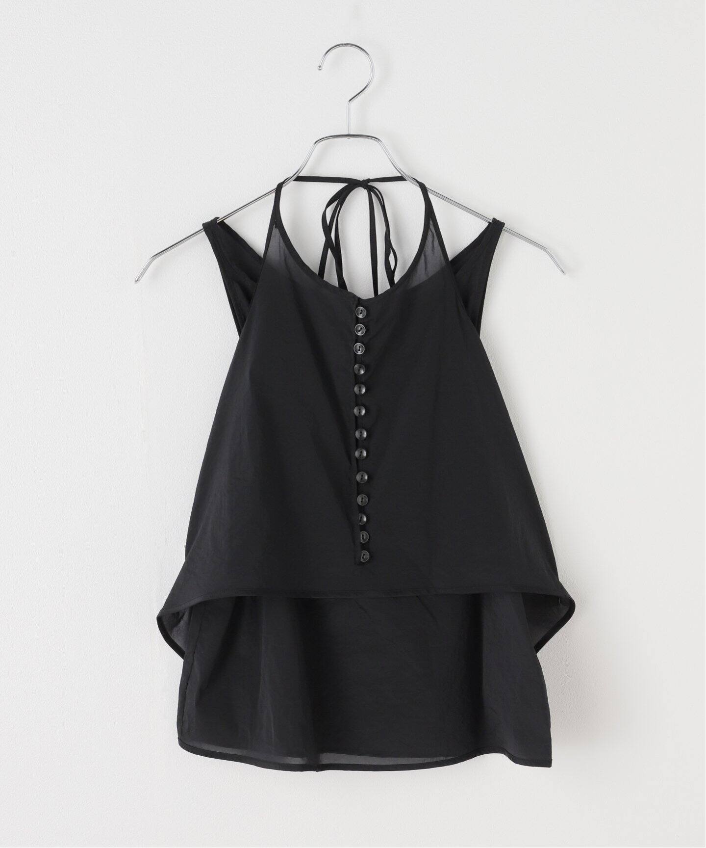 LOW CLASSIC/ロウ クラシック】SEE-THROUGH BUTTON LOOP TOP（シャツ 
