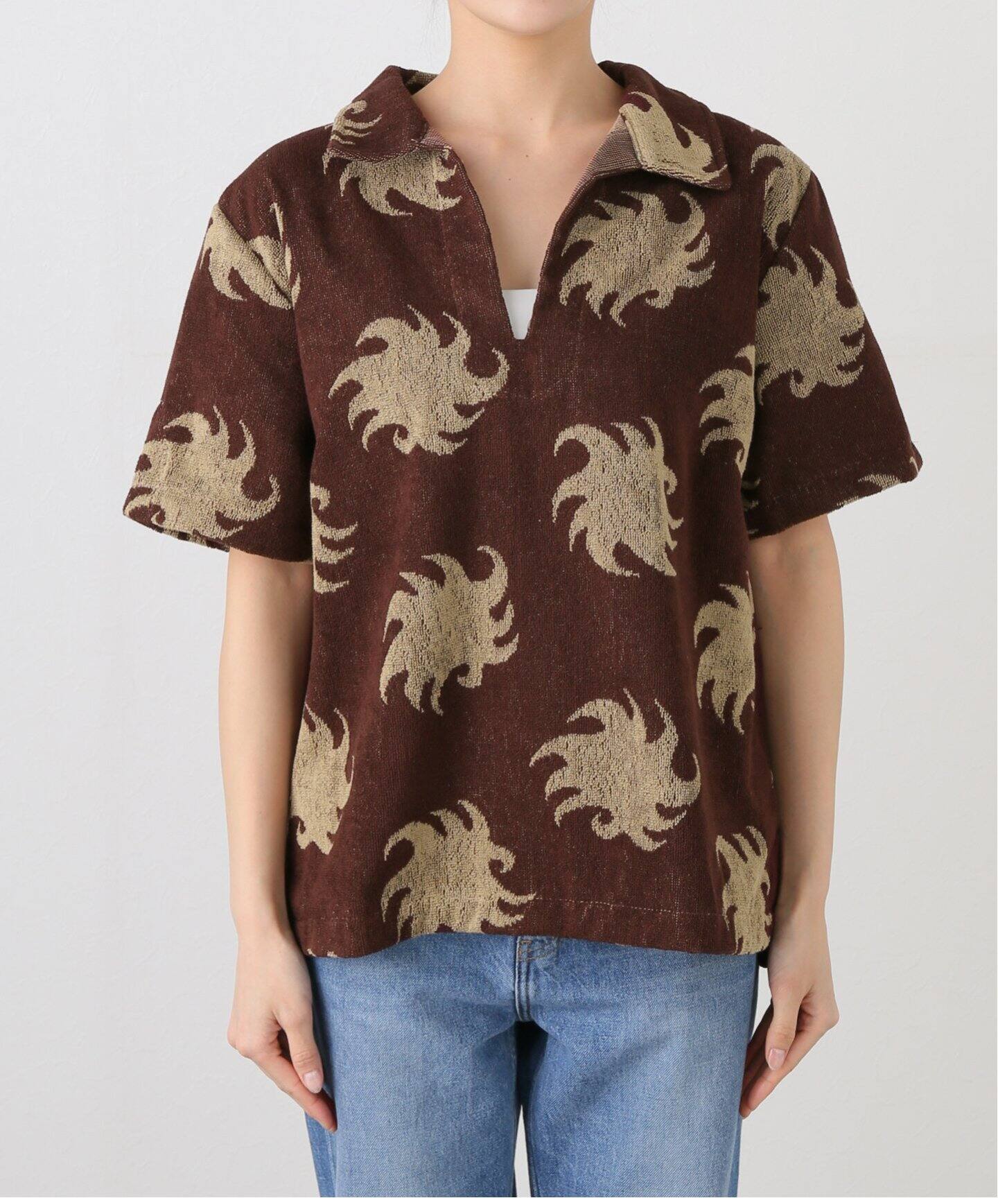 【未使用・タグ付】Mocha Ember Jaffa Terry Shirt セール】【OAS/オーエーエス】 Mocha Ember Jaffa Terry Shirt