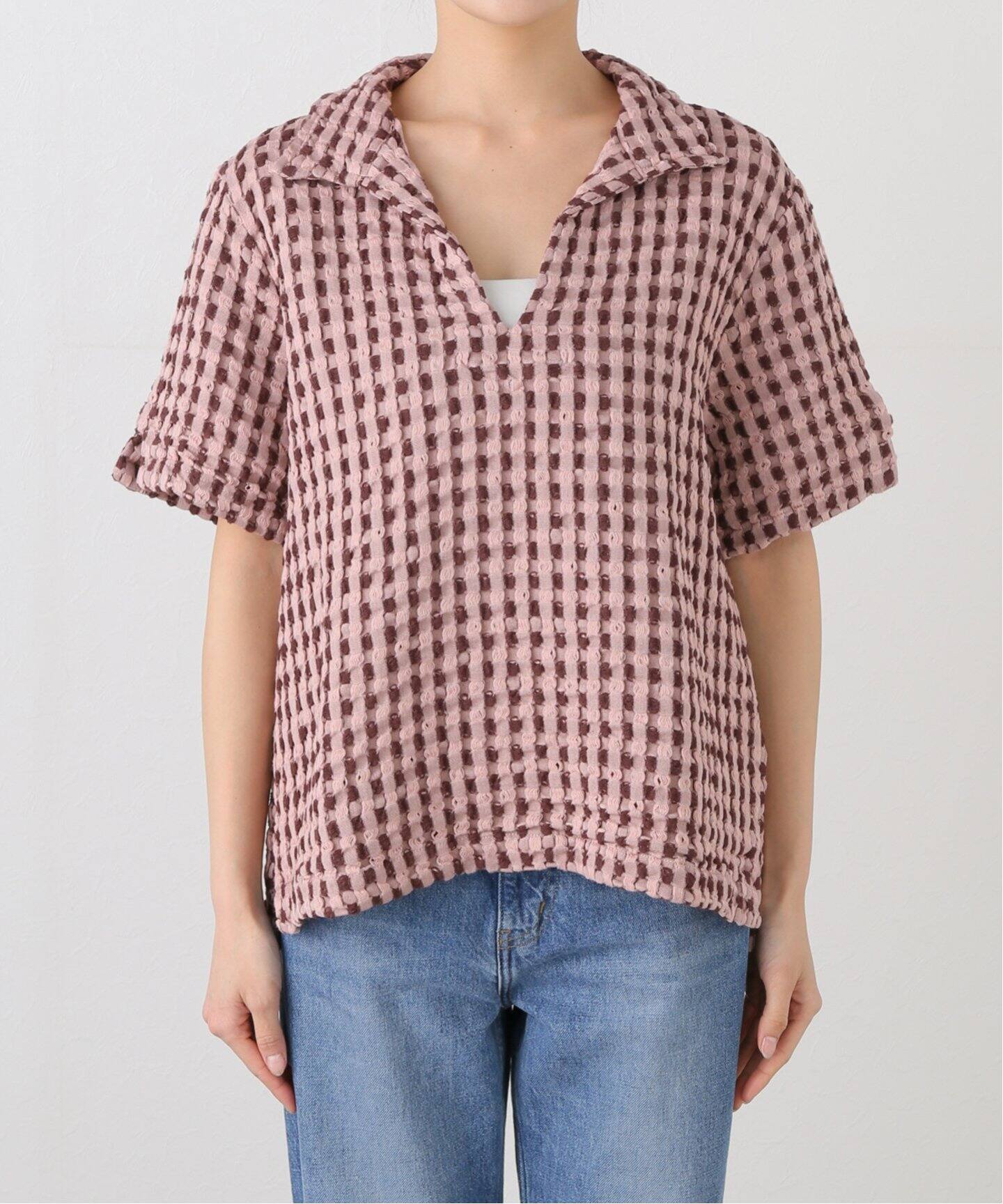 【OAS/オーエーエス】ecru jaffa waffle shirt OAS ecru jaffa waffle shirt